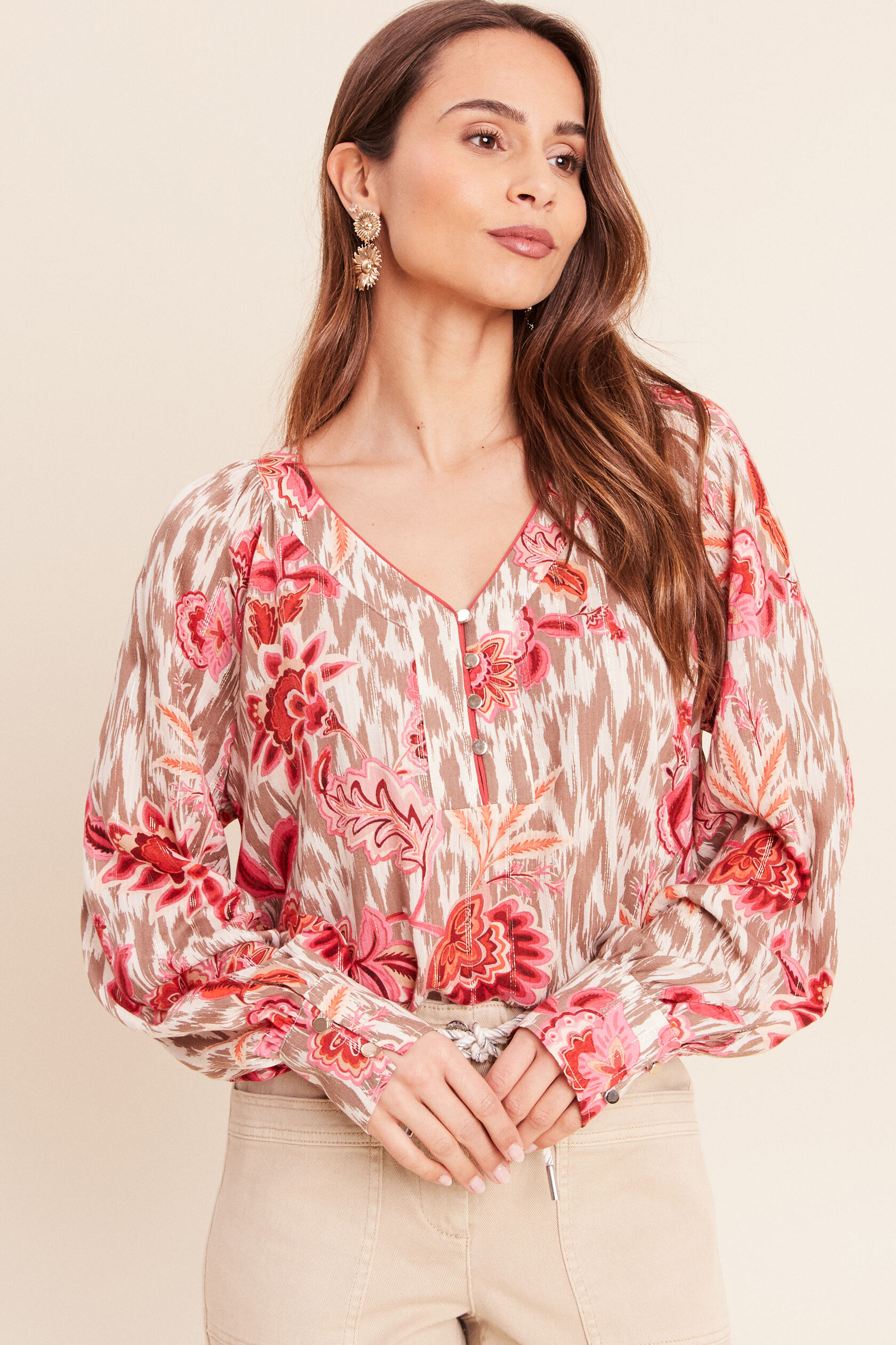 Blouse col v manches longues, BREAL