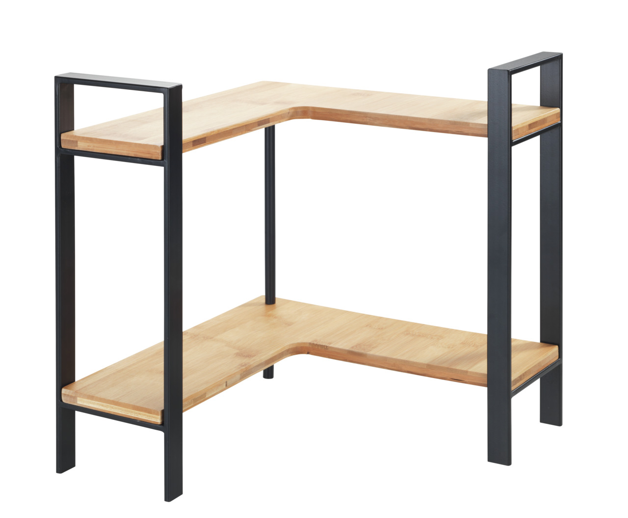 HUIJIN [H30/W40CM] 2 couches 90° Étagère d'angle de cuisine étagère de pot étagère de salle de bain comptoir étagère de rangement étagère à épices sous évier