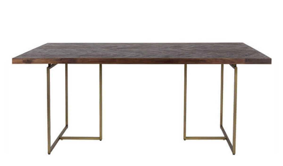 Table de repas en bois et laiton - CLASS, DUTCHBONE