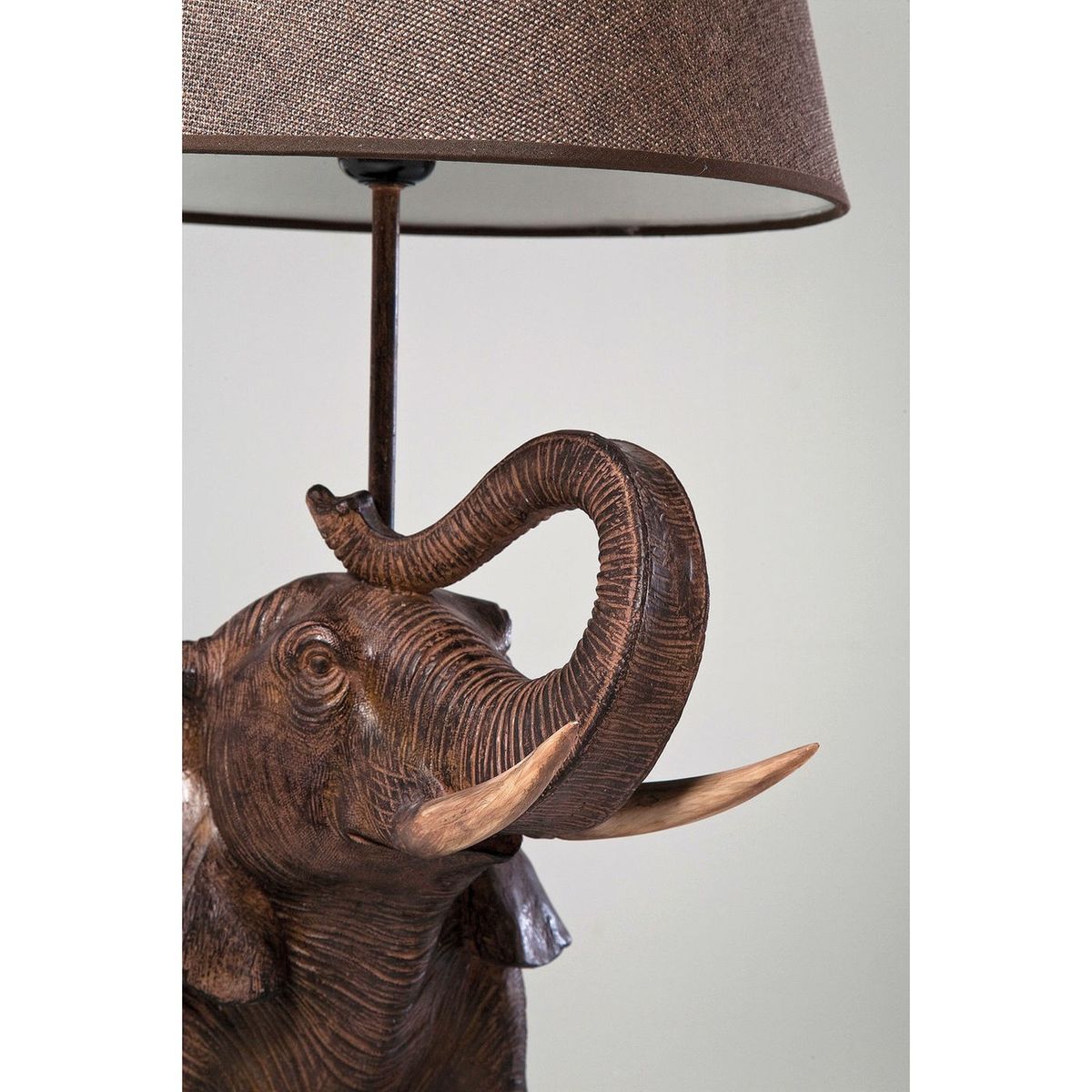 Lampe de table Tête d/'éléphant Or et Noir 45 cm