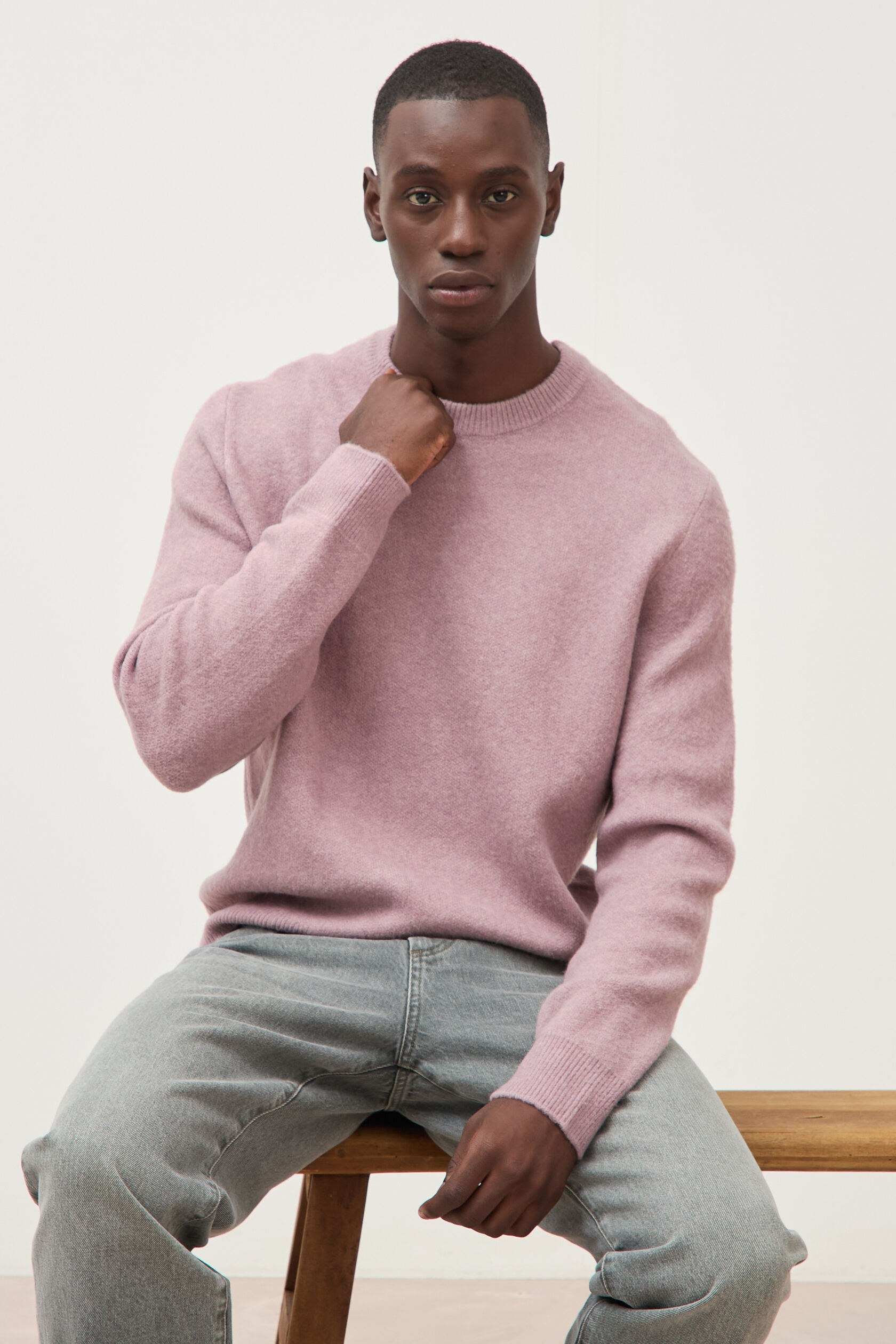 Pull droit col rond manches longues, BONOBO
