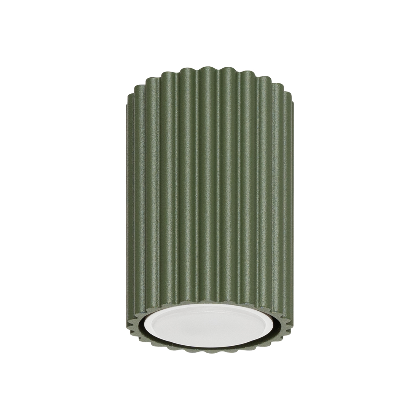 Plafonnier Aluminium Vert Olive GU10 1 Karbon 10, EDEN