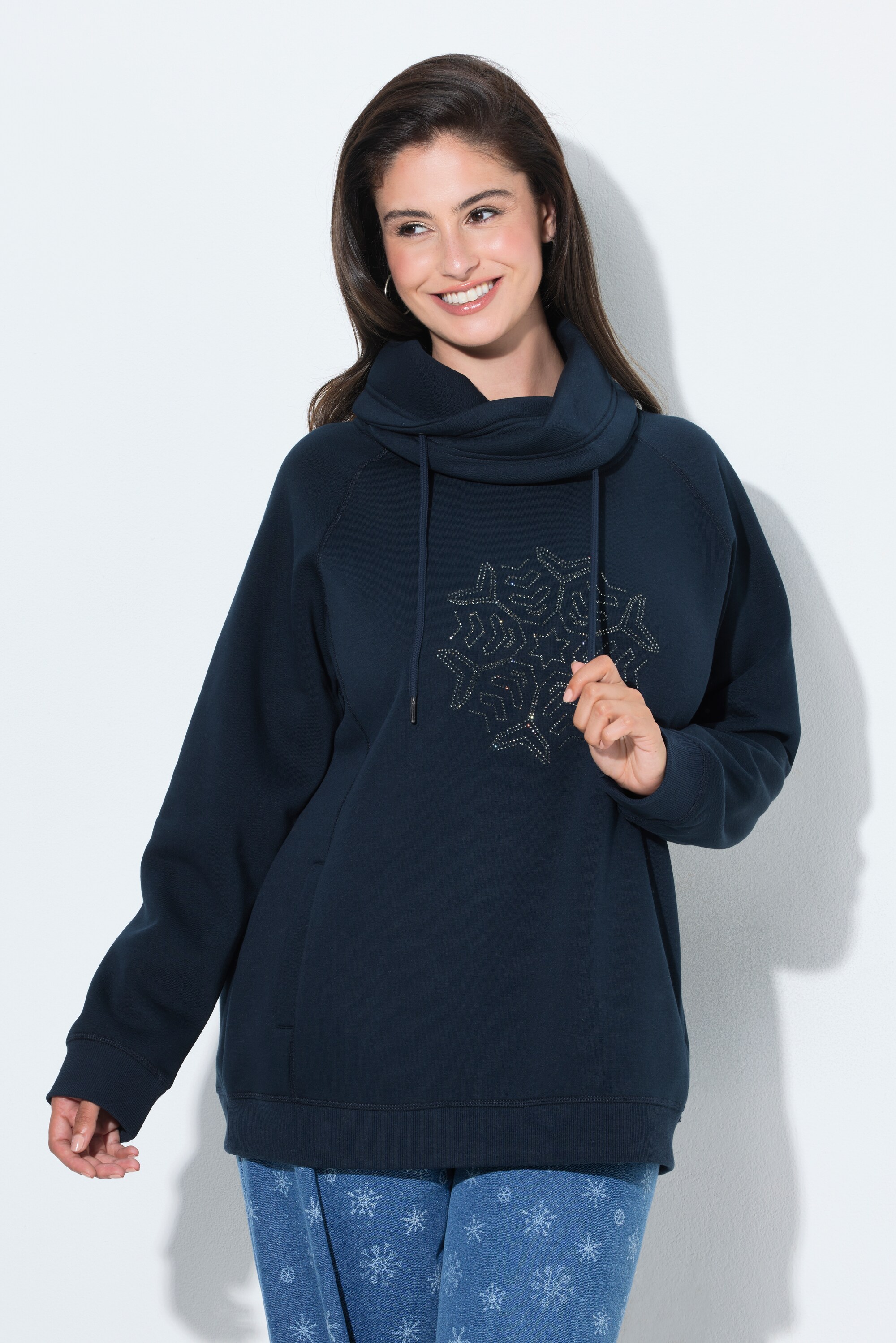 Sweat-shirt à col montant et manches longues, ULLA POPKEN
