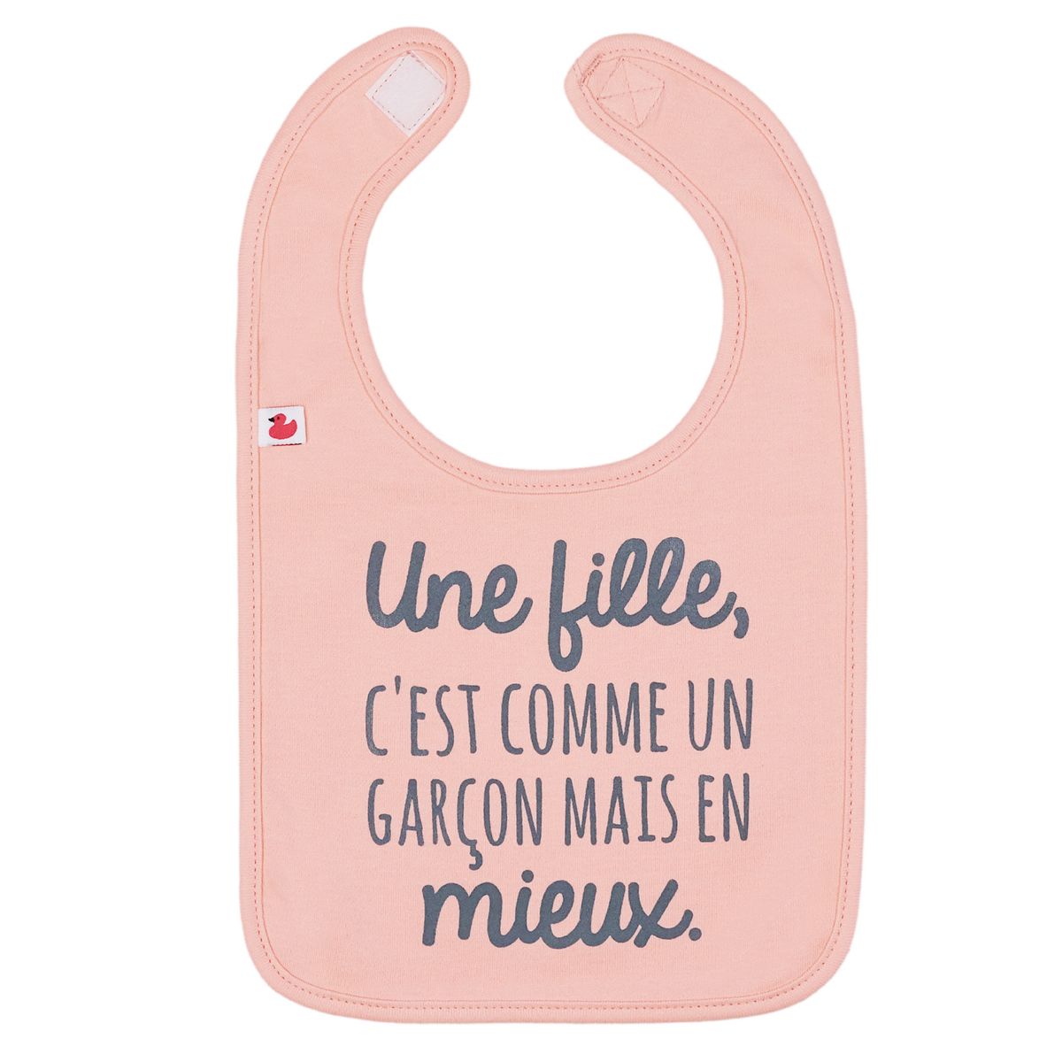 Bavoir Bebe Personnalise Une Fille C Est Comme Un Garcon Mais En Mieux Abricot Sevira Kids La Redoute