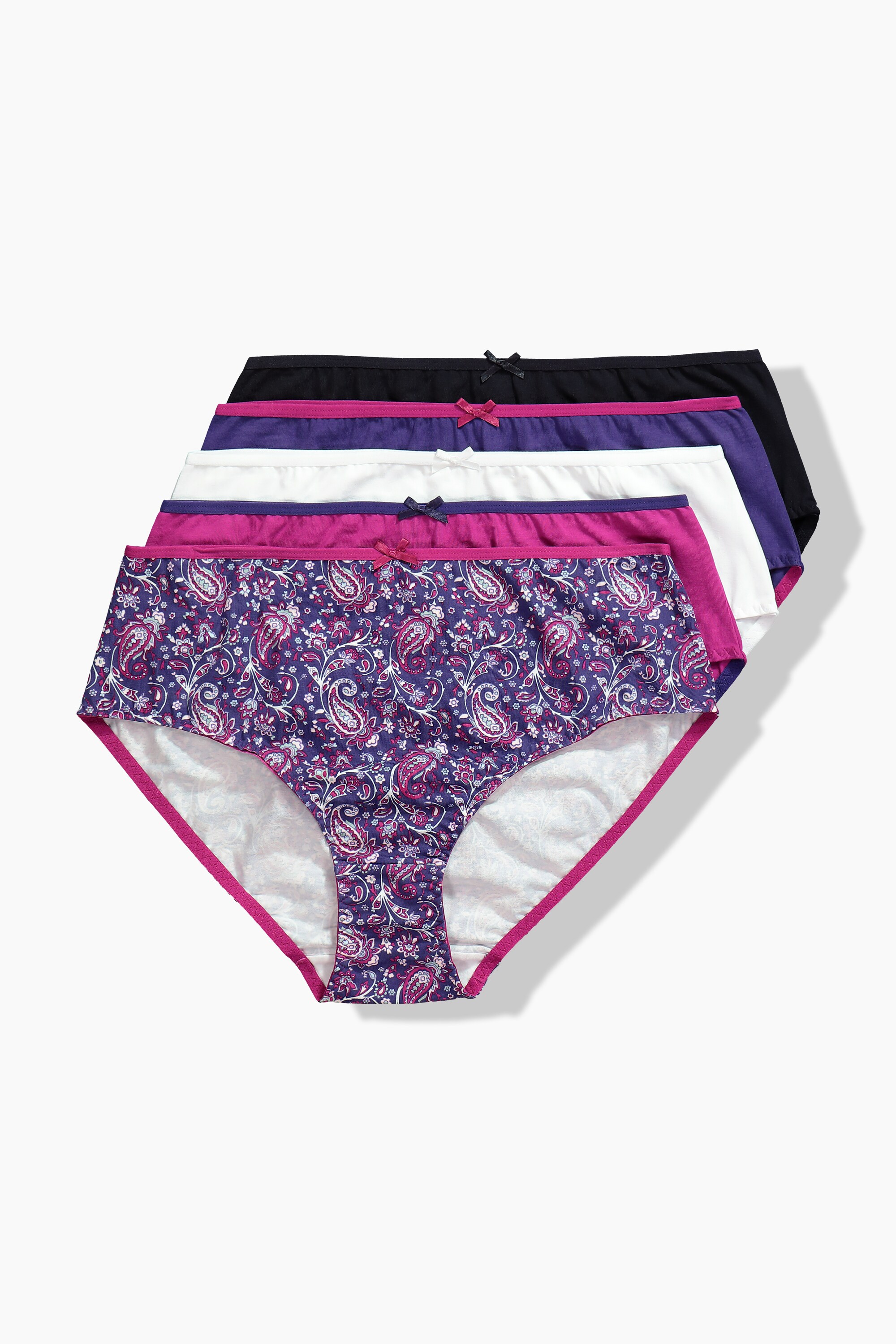 Culottes midi, lot de 5, cachemire / unies, ULLA POPKEN
