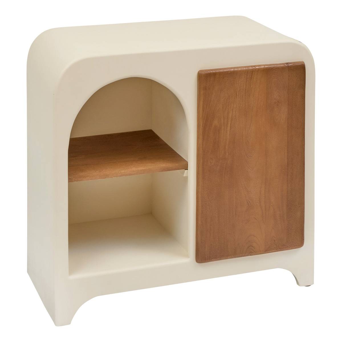 Buffet 1 porte 4 niveaux bois de manguier SIENNA, ATMOSPHERA