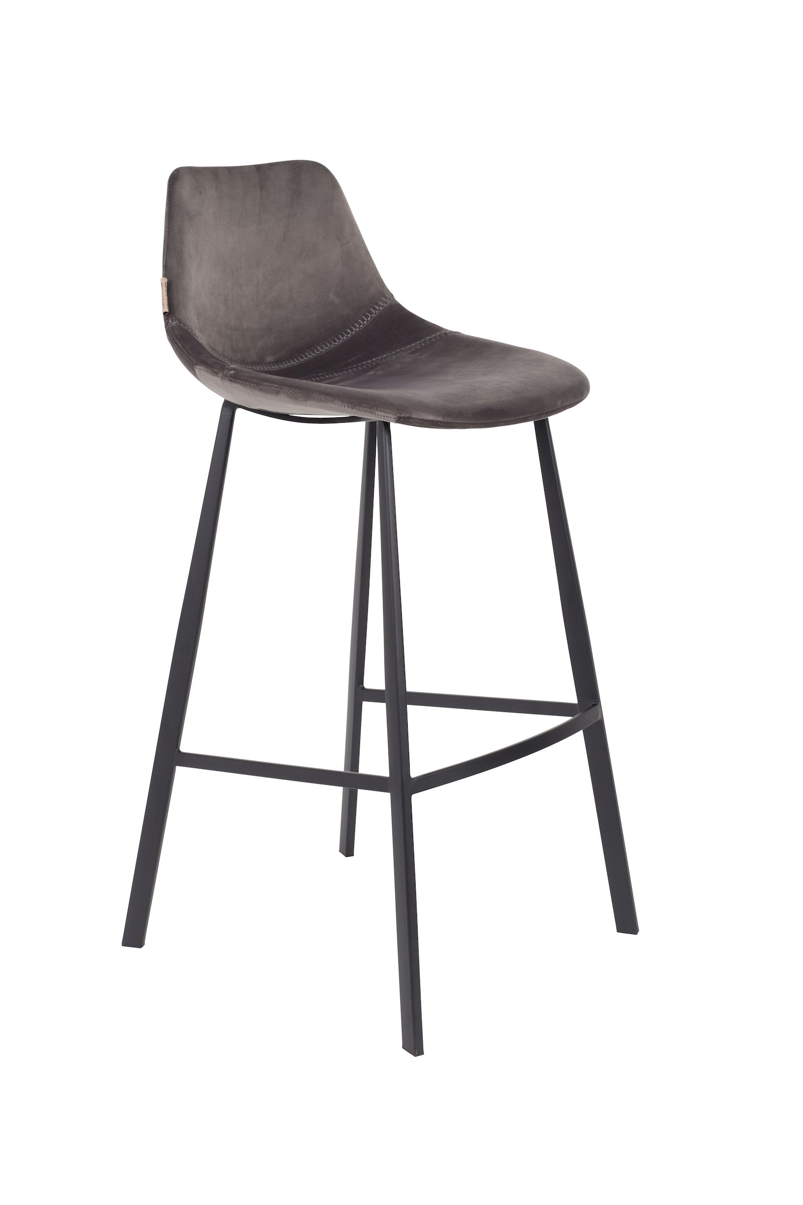 Tabouret design en velours (lot de 2) , FRANKY, DUTCHBONE