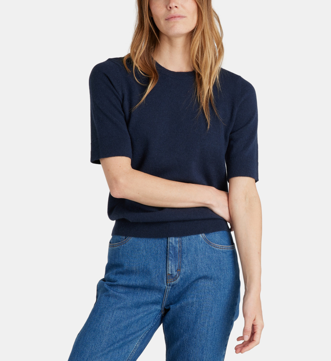 Pull difi manches courtes en cachemire femme Galeries Lafayette La Redoute