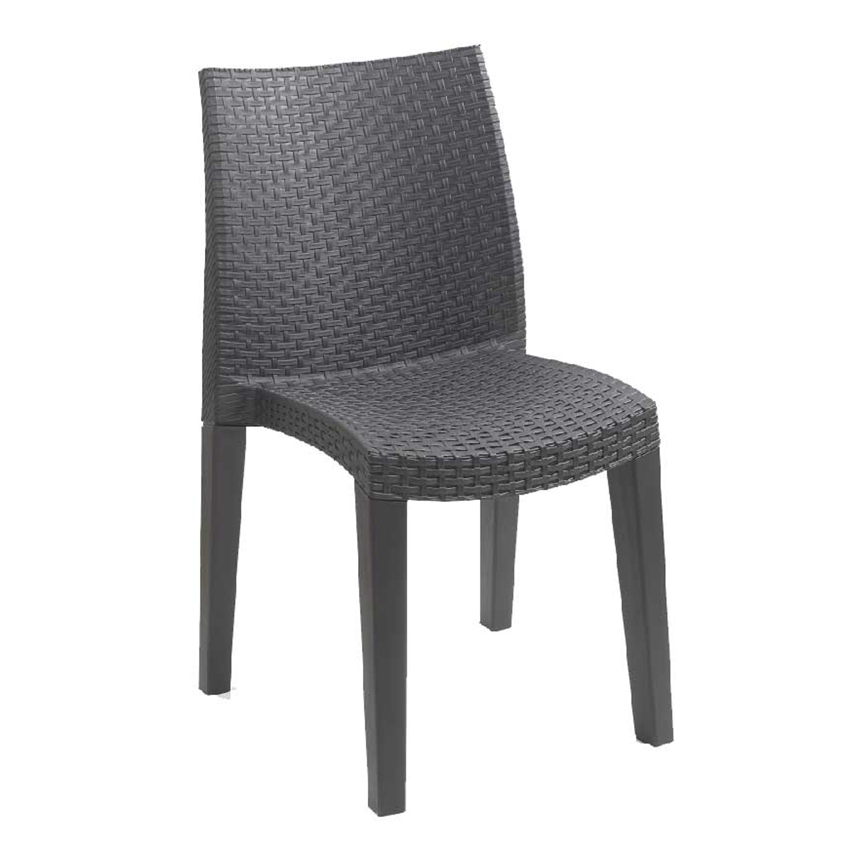 Lot de 4 fauteuils extérieurs Lady - Effet rotin, IMAGIN