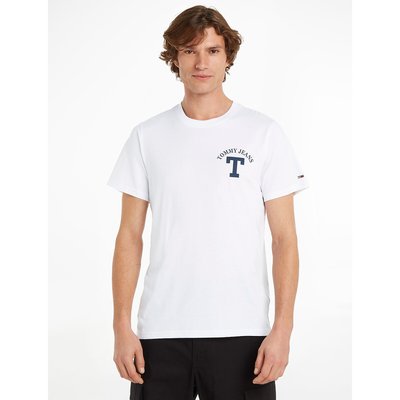 Logo Print Cotton T-Shirt with Crew Neck and Short Sleeves TOMMY JEANS