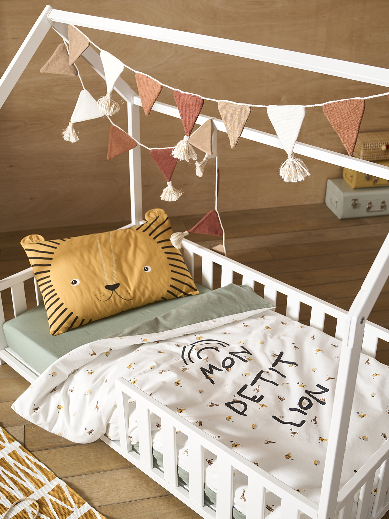 Housse de couette Mon petit lion, VERTBAUDET