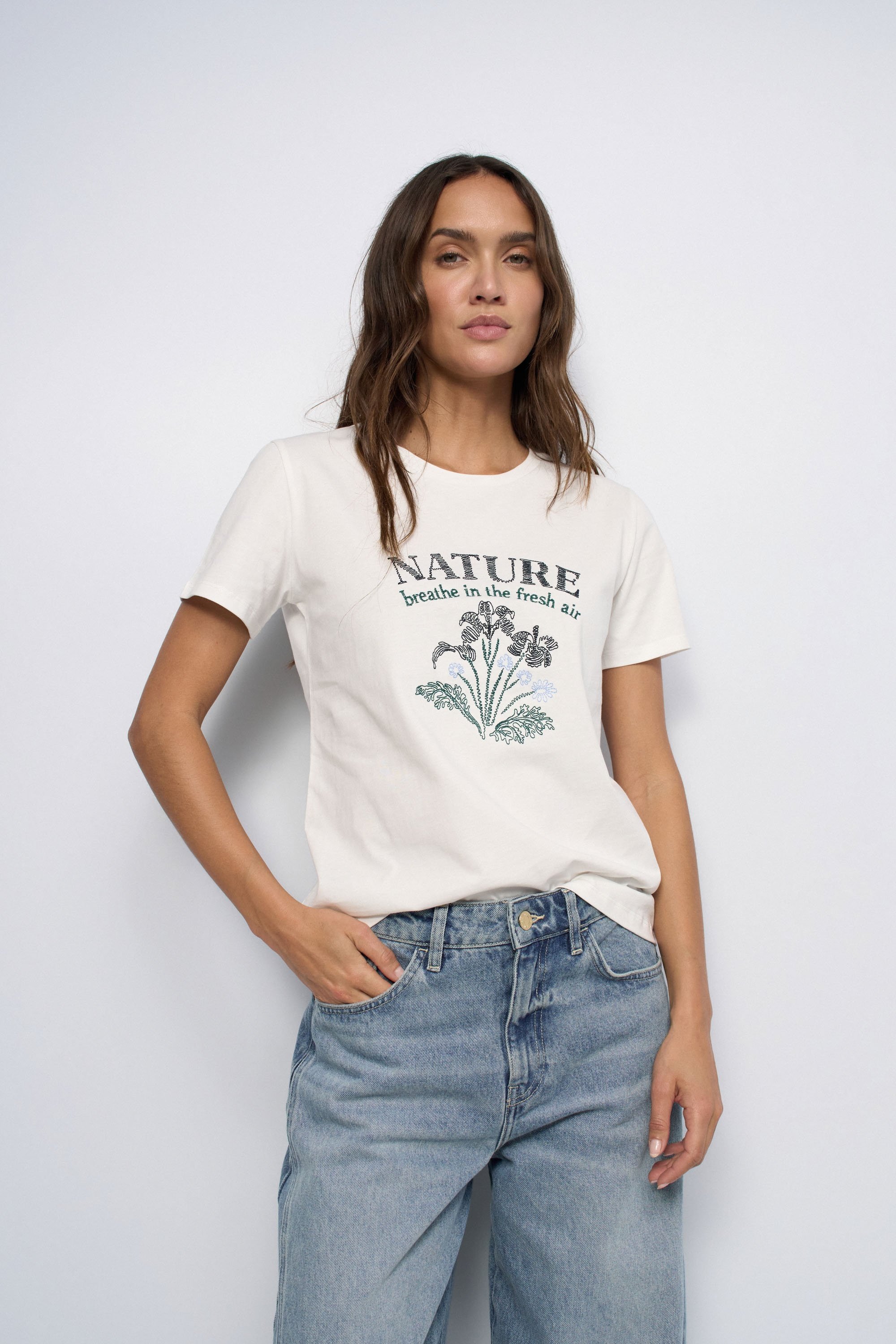 T-SHIRT AVEC BRODERIE, SALSA JEANS