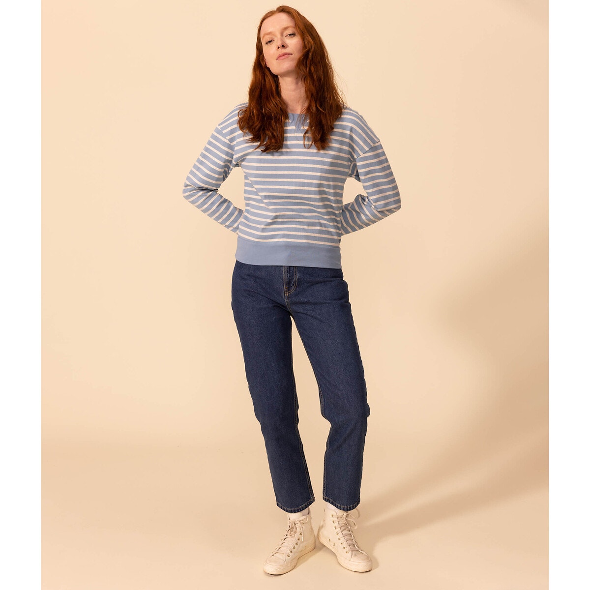 Pull marinière discount petit bateau femme