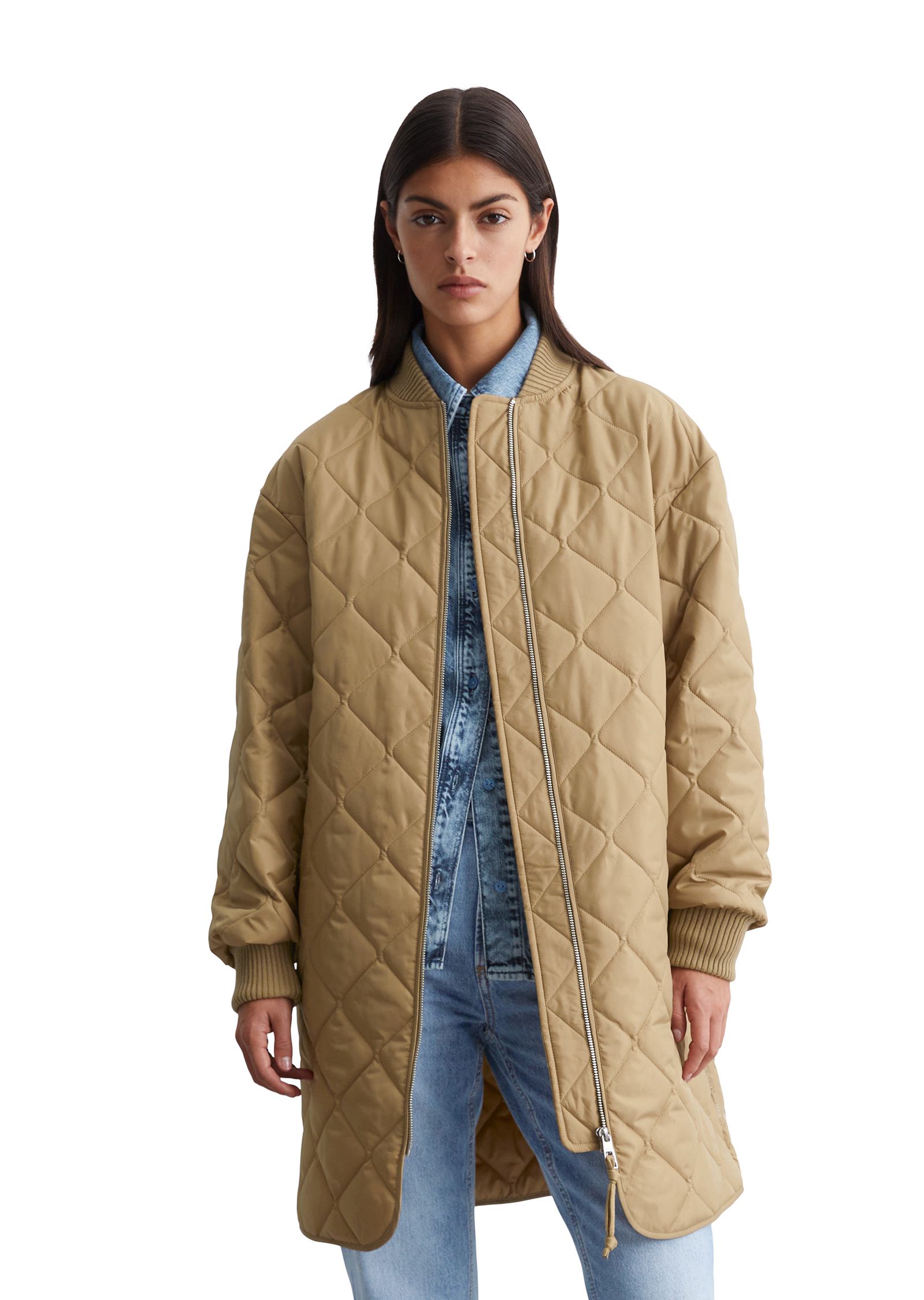 Blouson long style aviateur regular en ripstop résistant à l'eau, MARC O’POLO DENIM