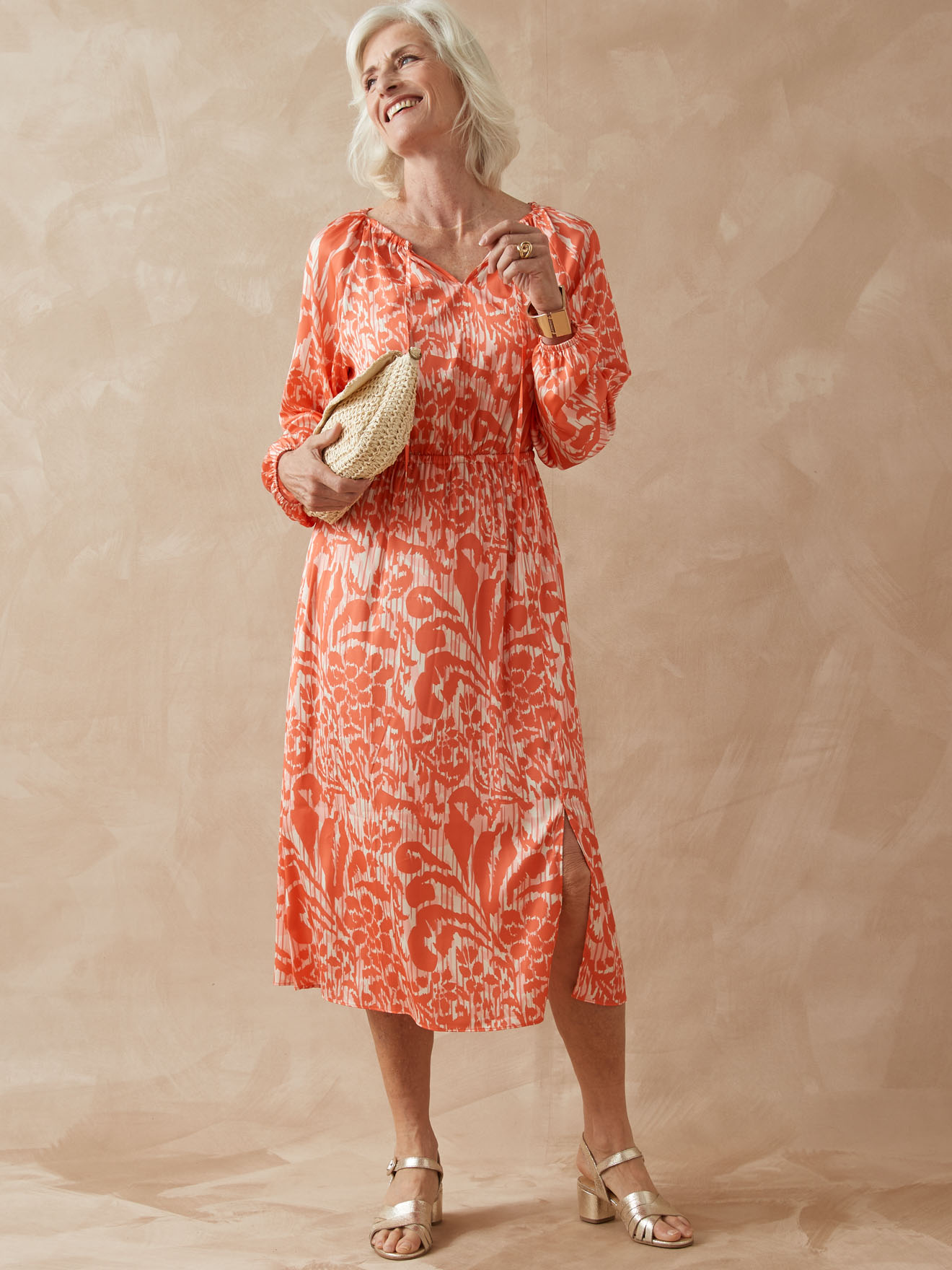 Robe Patineuse AX Paris Taille 10 - Couleur Corail/rose, Neuve Avec étiquettes, Style Féminin Et Frais