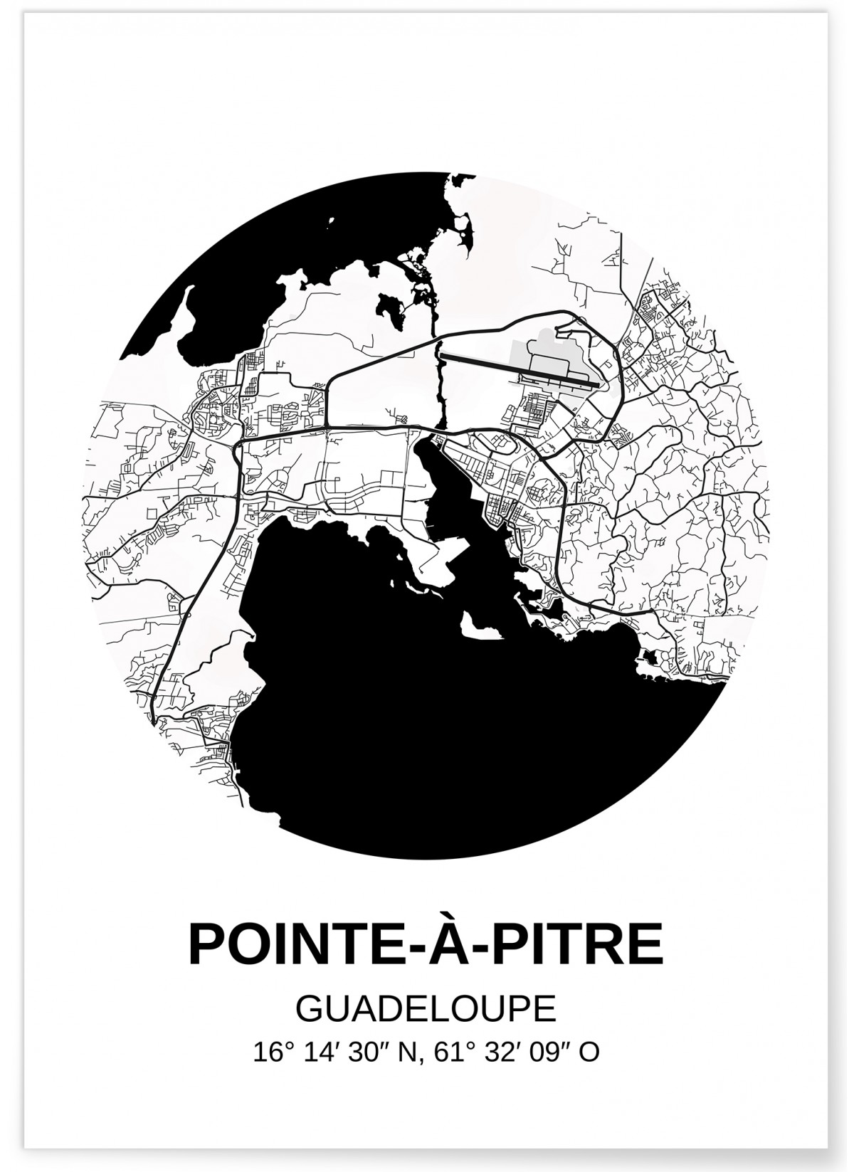 Affiche Carte Pointe-à-Pitre, L'AFFICHERIE