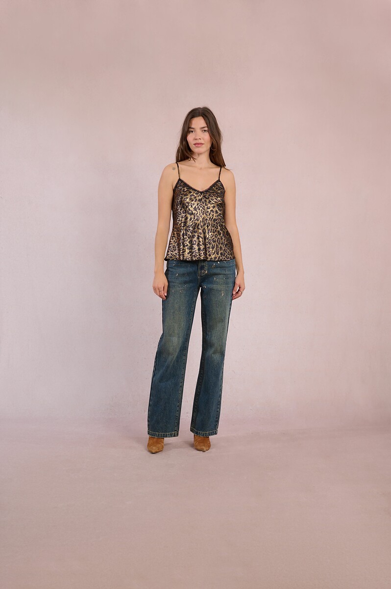 Leopard Print Satin Cami, MOLLY BRACKEN