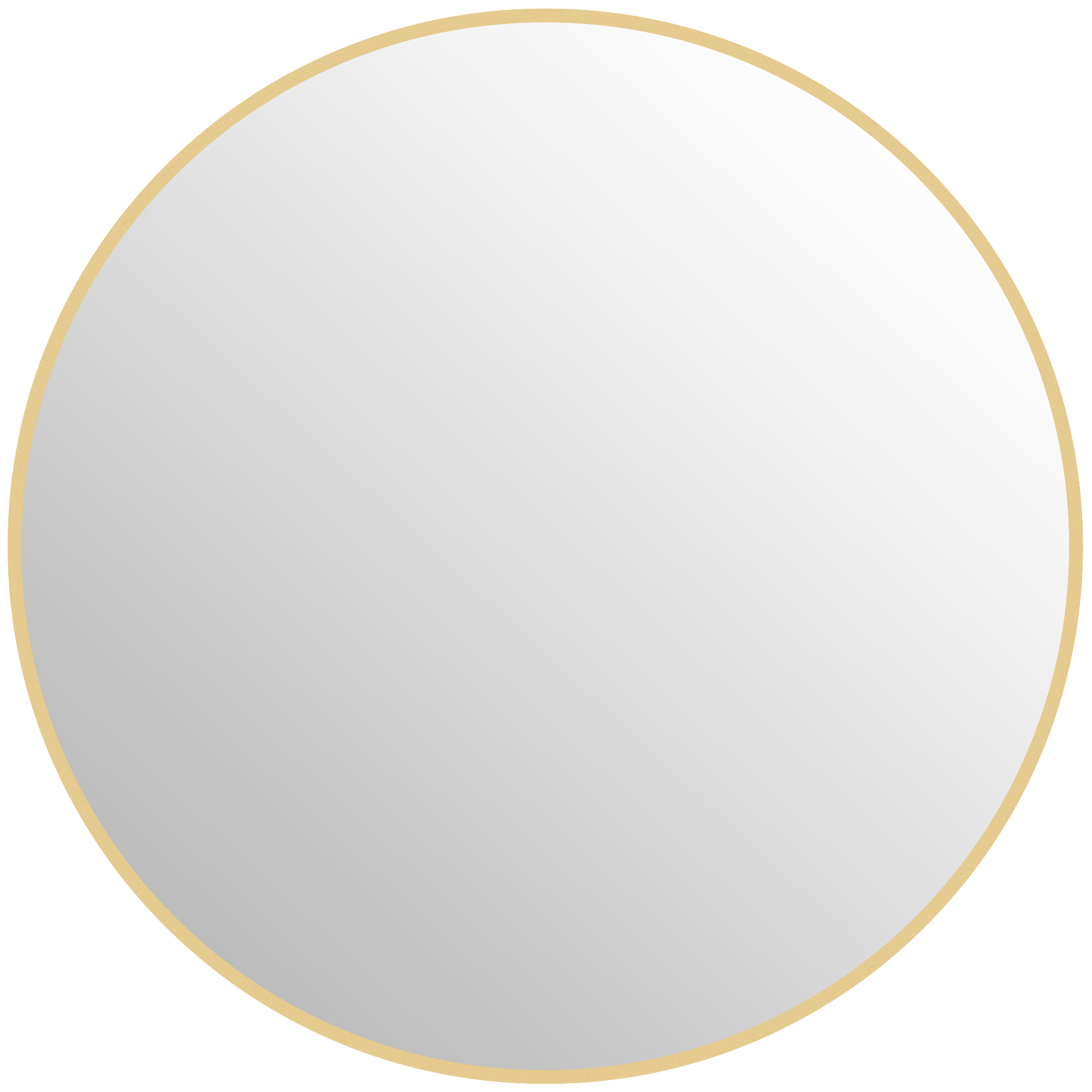 Miroir de salle de bains Verre trempé Or, HOMCOM