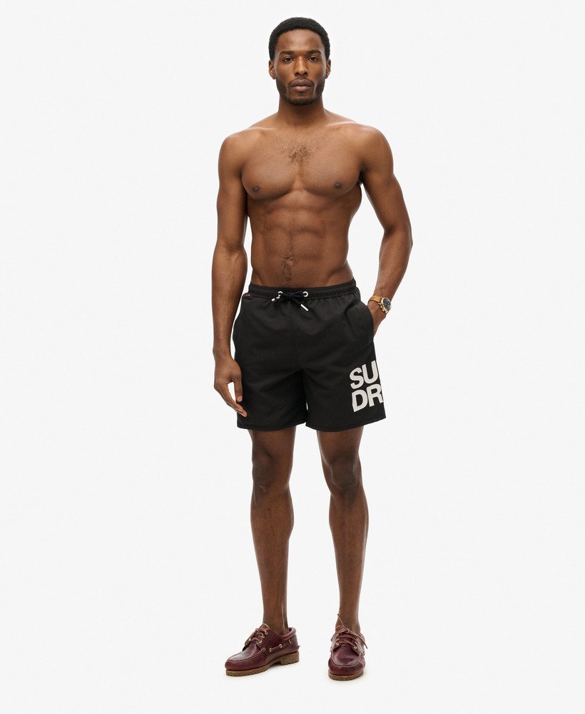 Short de bain à logo Sportswear longueur 43 cm, SUPERDRY