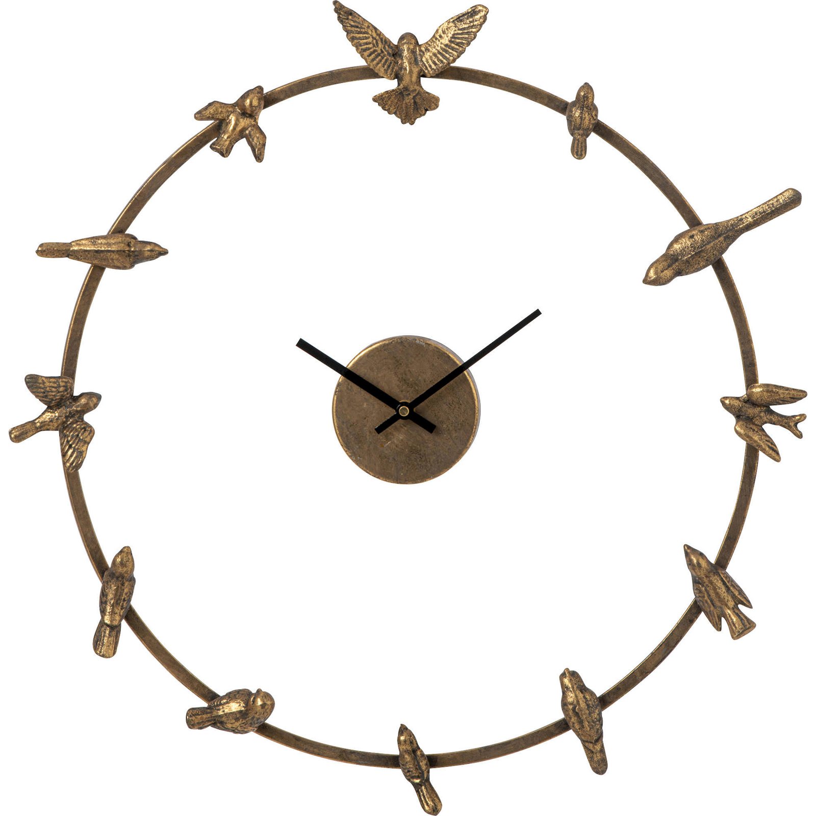 Horloge murale oiseau en métal, RECOLLECTION