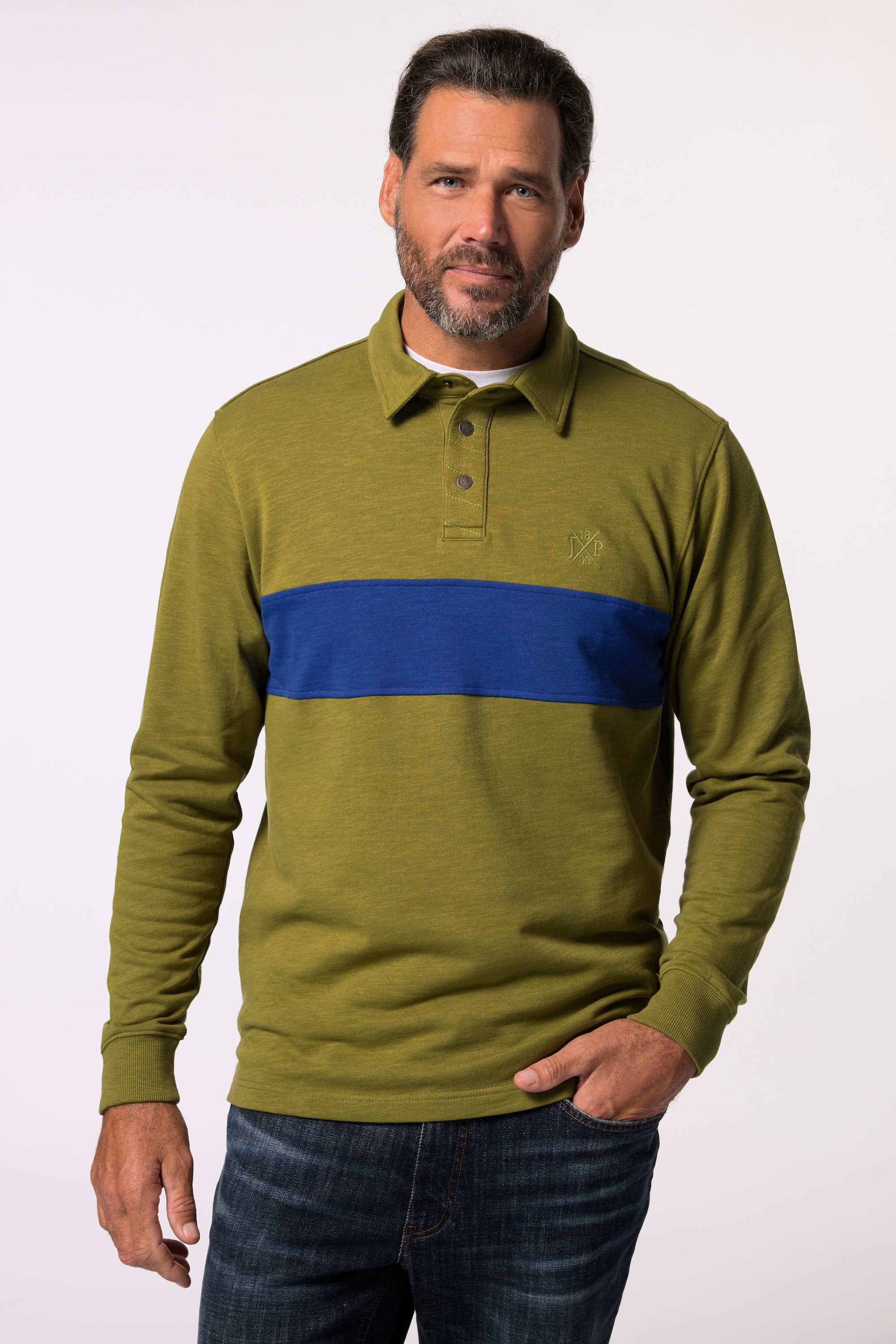 Sweat-shirt de rugby. Rayures sur, JP1880