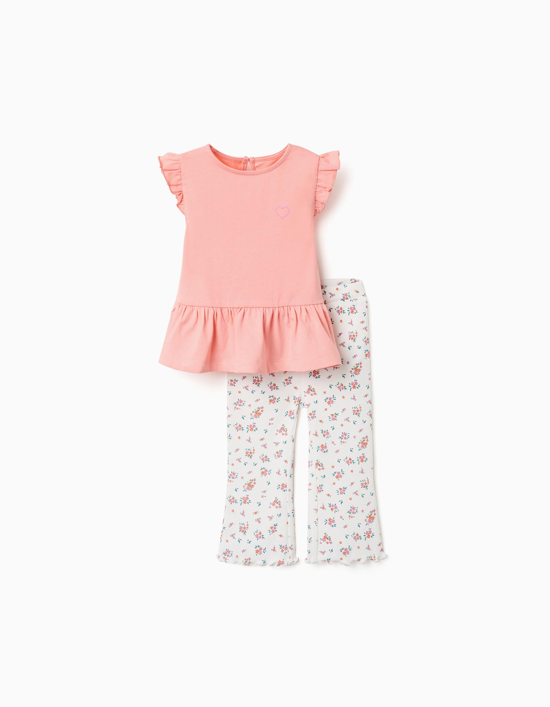 Ensemble T-shirt en coton et pantalon côtelé, ZIPPY
