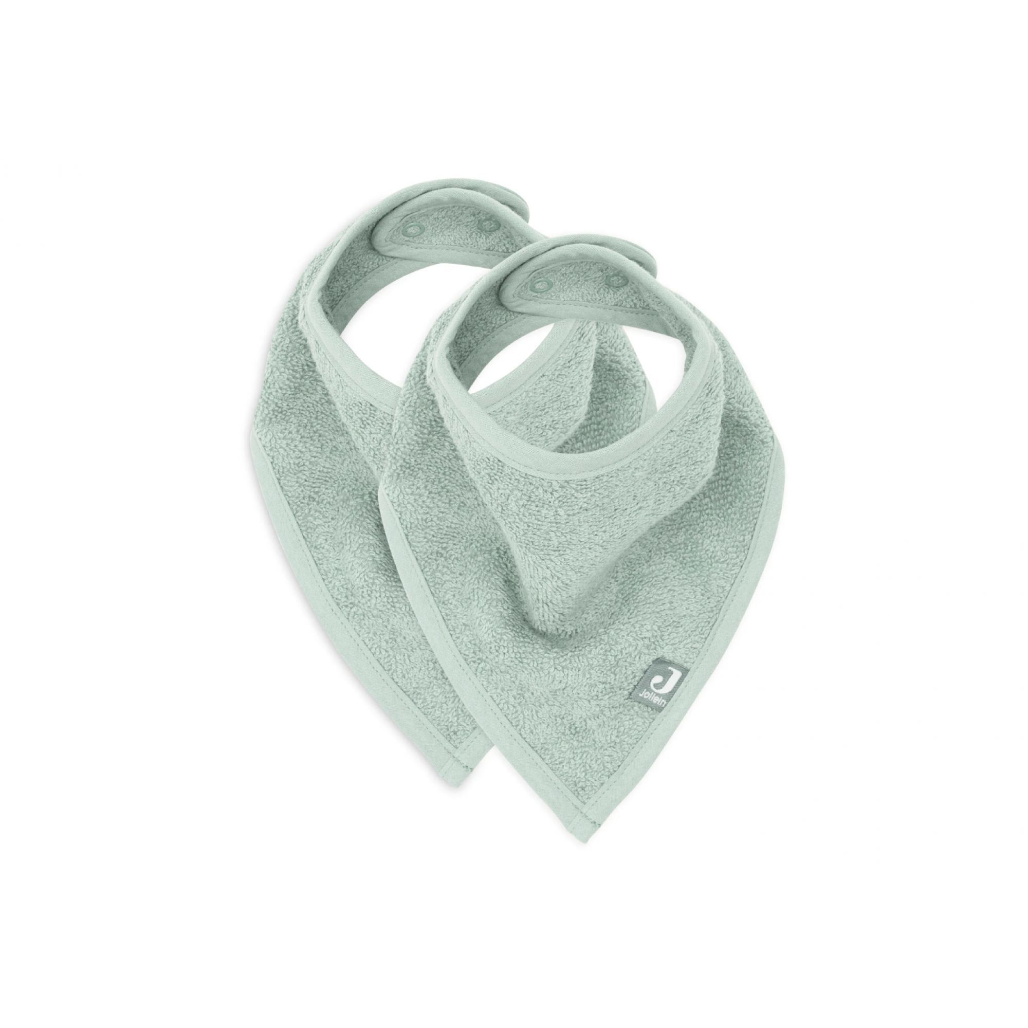 Lot de 2 bavoirs bandana éponge, JOLLEIN