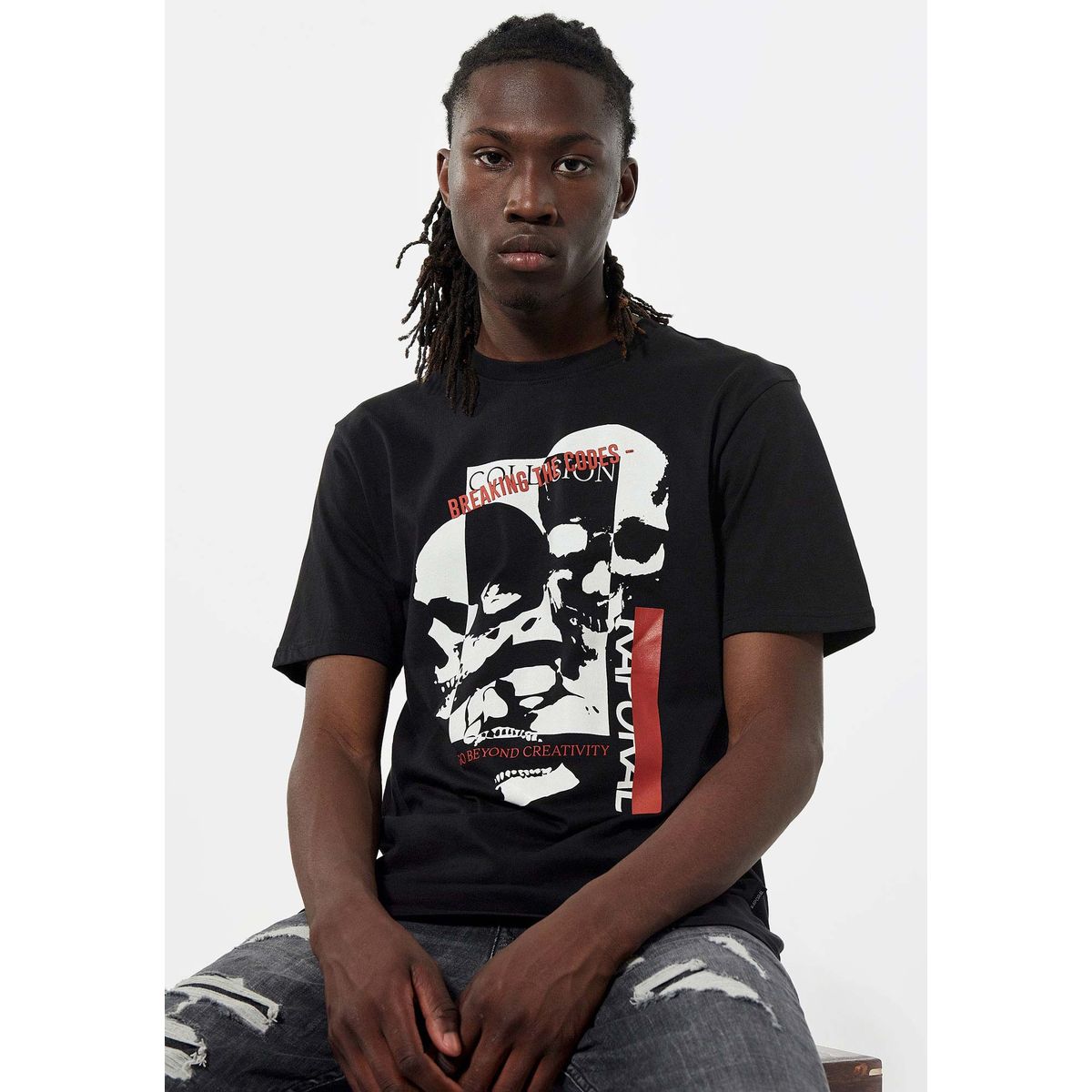 T shirt tete de mort homme hot sale