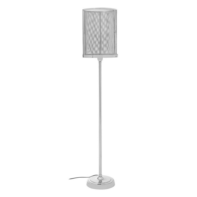 Industrial Silver with Mesh Cage Floor Lamp, silver-coloured, SO'HOME