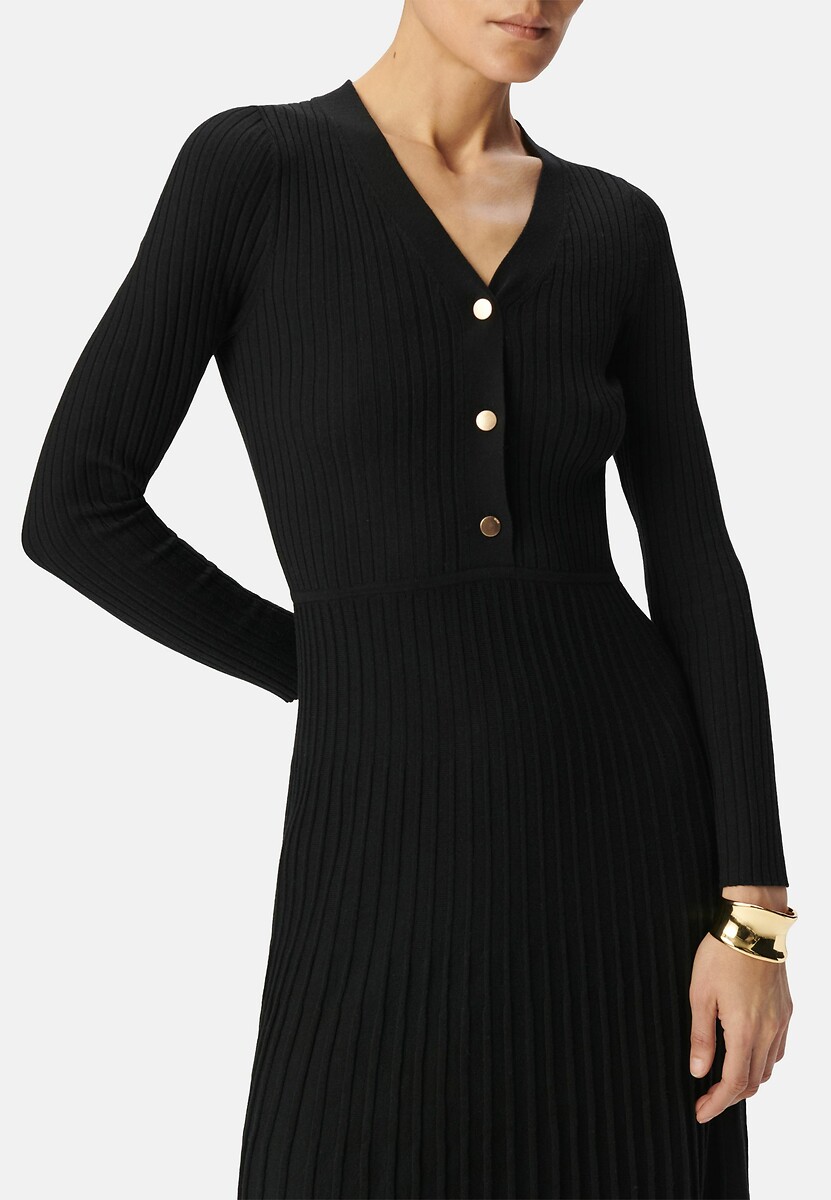 ORANDESIGNE Abito Da Cerimonia Donna Invernale Vestito Tinta Unita Scollo A V Manica Lunga Vestiti Elegante Curvy Lungo Cocktail Dress Party Tubino A Rosa M 102635727