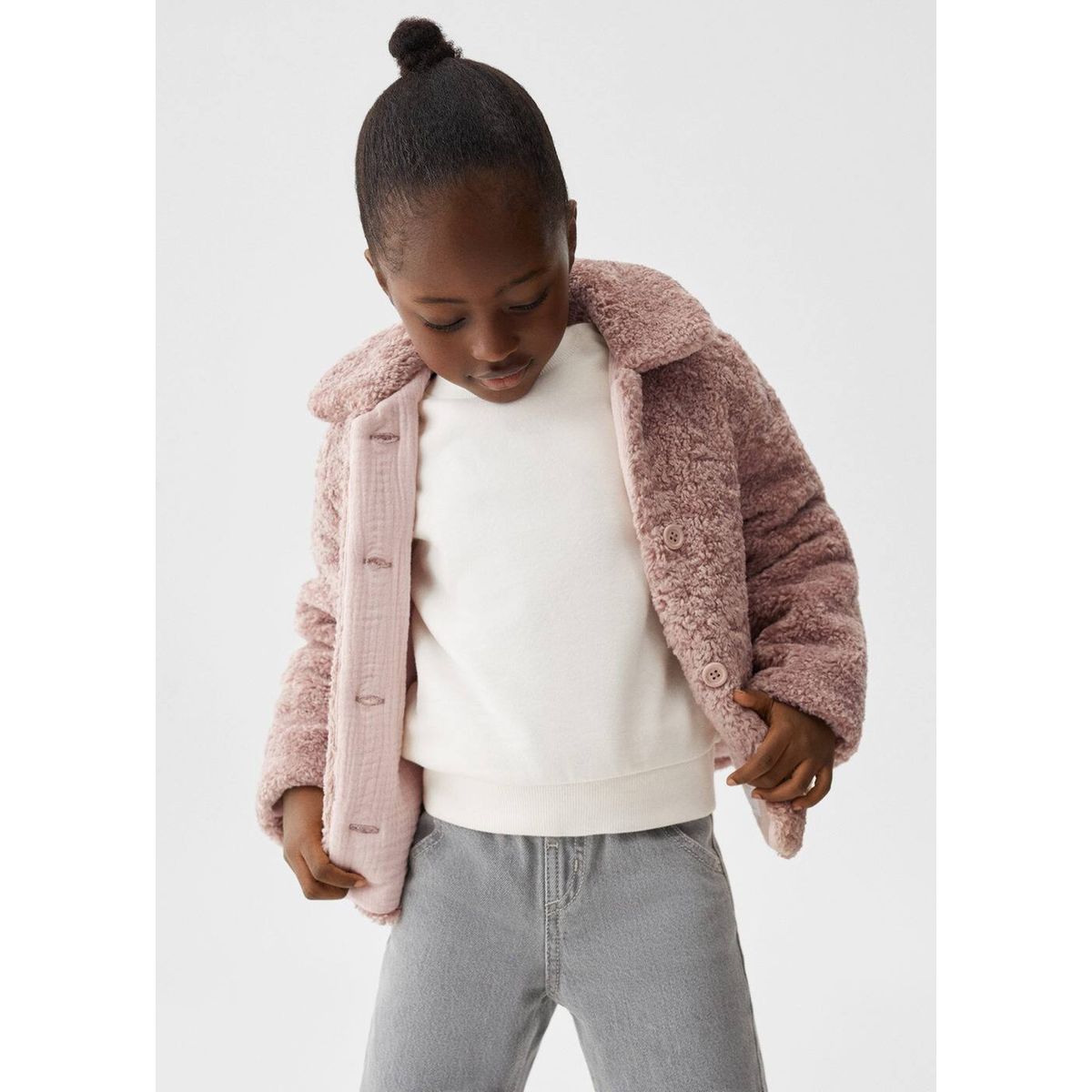 Veste mouton rose hot sale