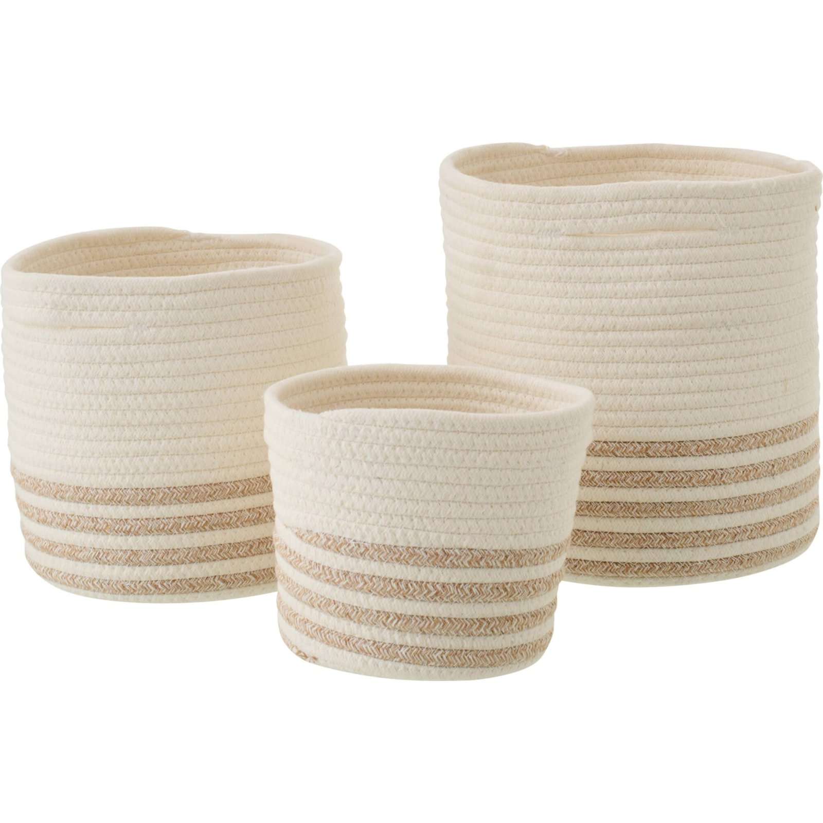 Panier de rangement en coton (lot de 3), RECOLLECTION