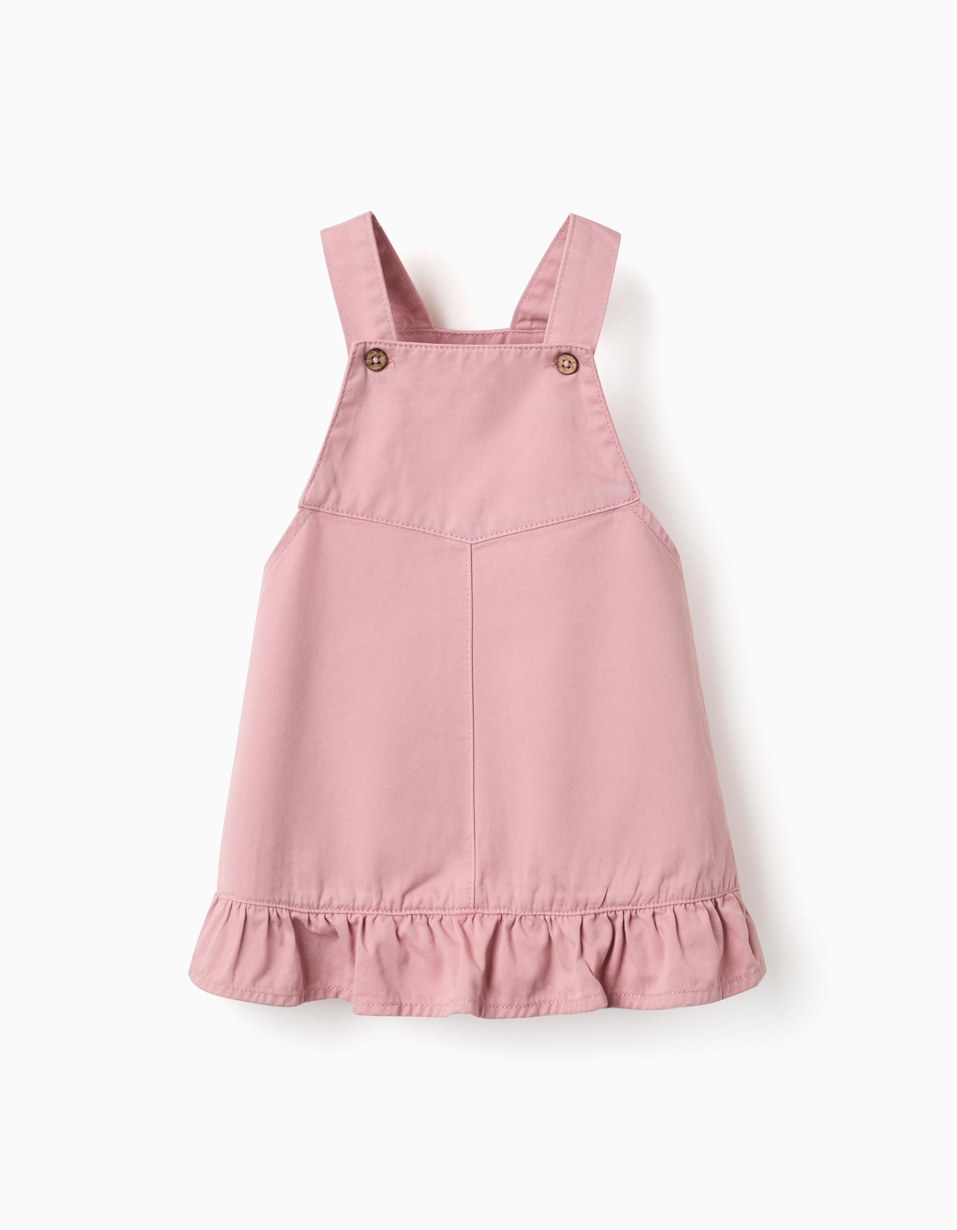Robe salopette en sergé avec ourlet à volants, ZIPPY