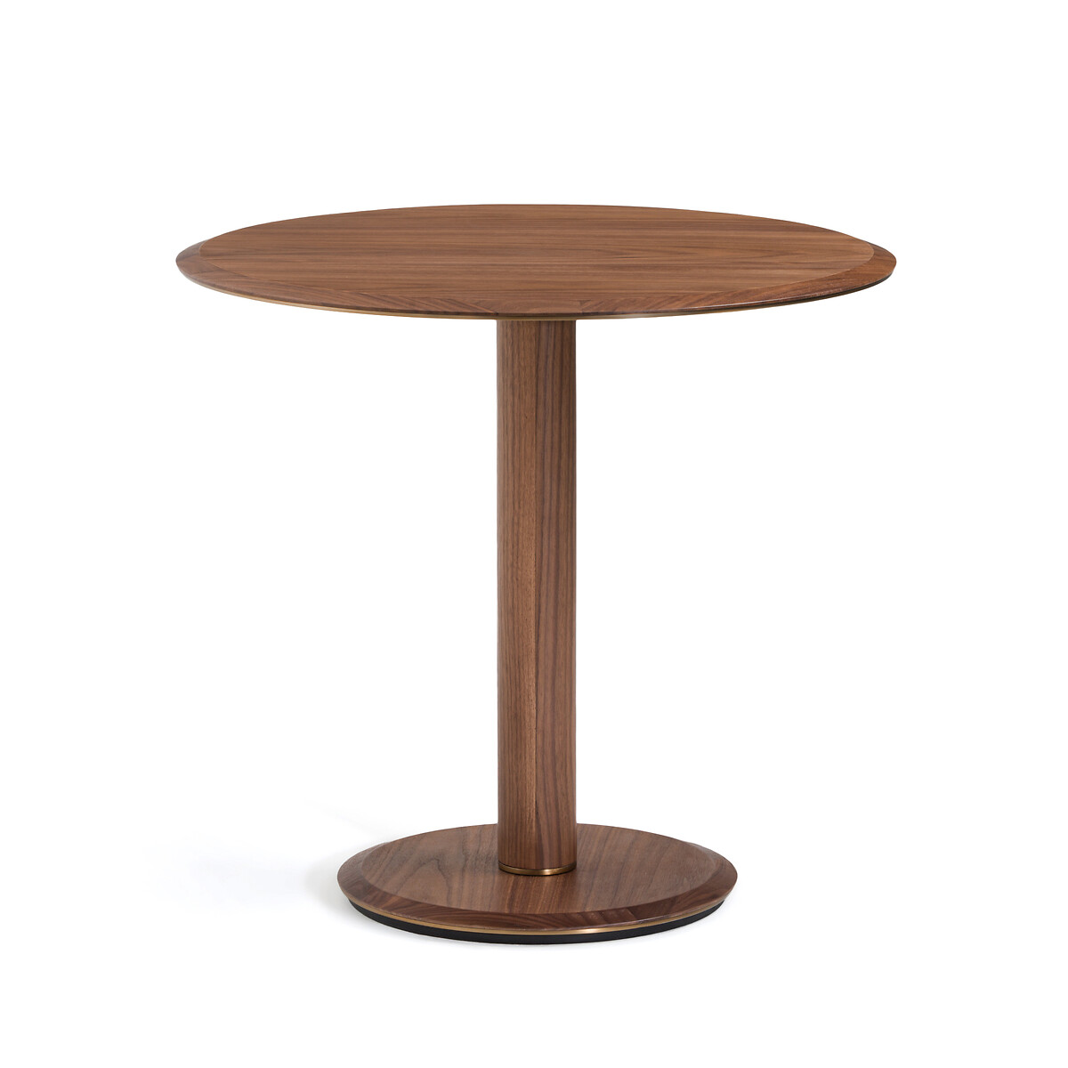 Bobeno Metal and Walnut Pedestal Table