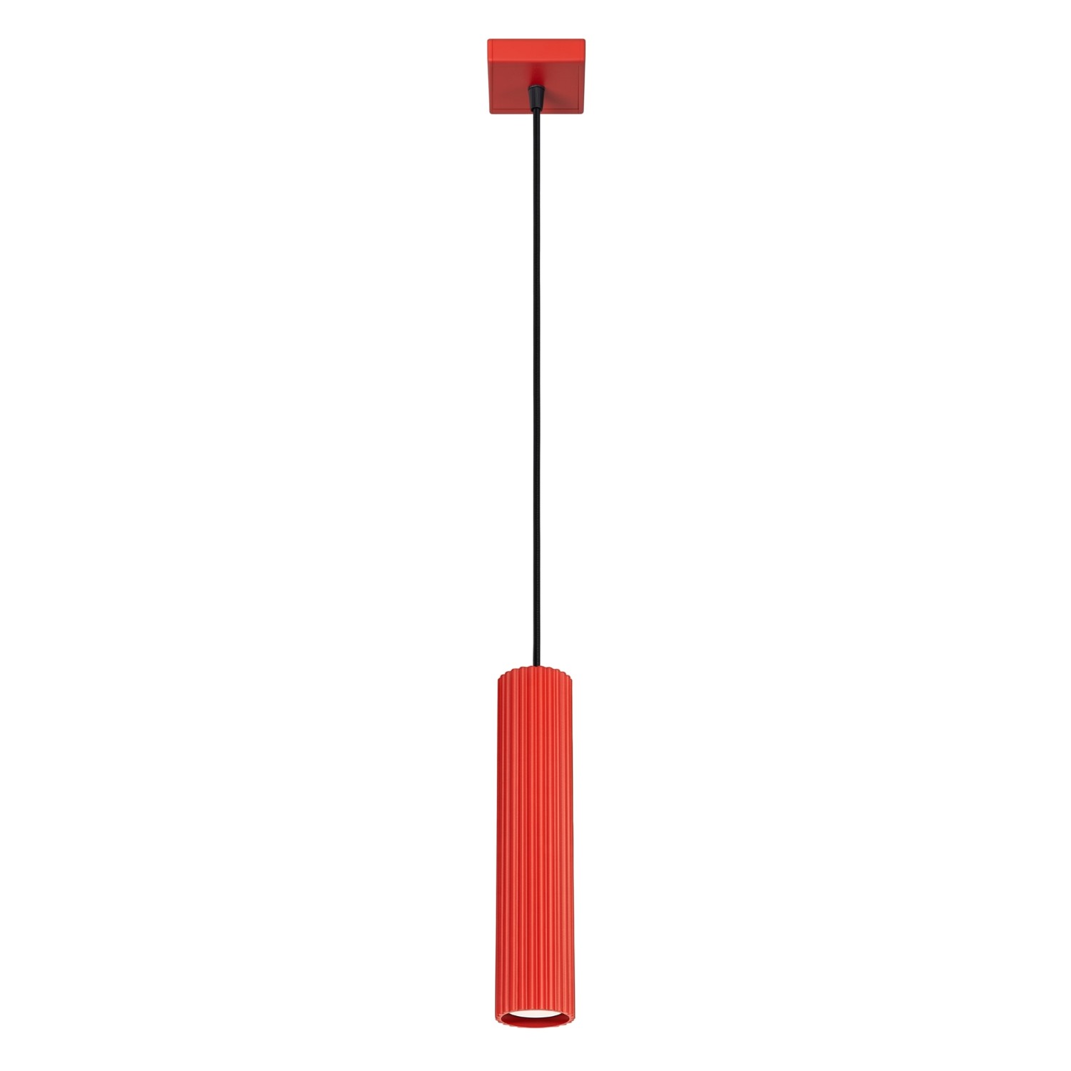 Suspension Aluminium Rouge GU10 1 KARBON, EDEN