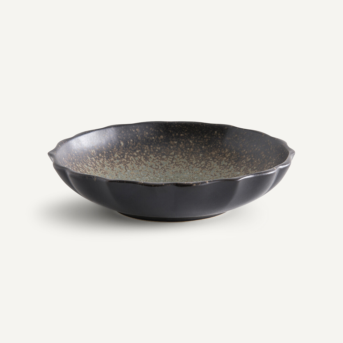 Lot 4 assiettes creuses en grès émaillé, Arigato