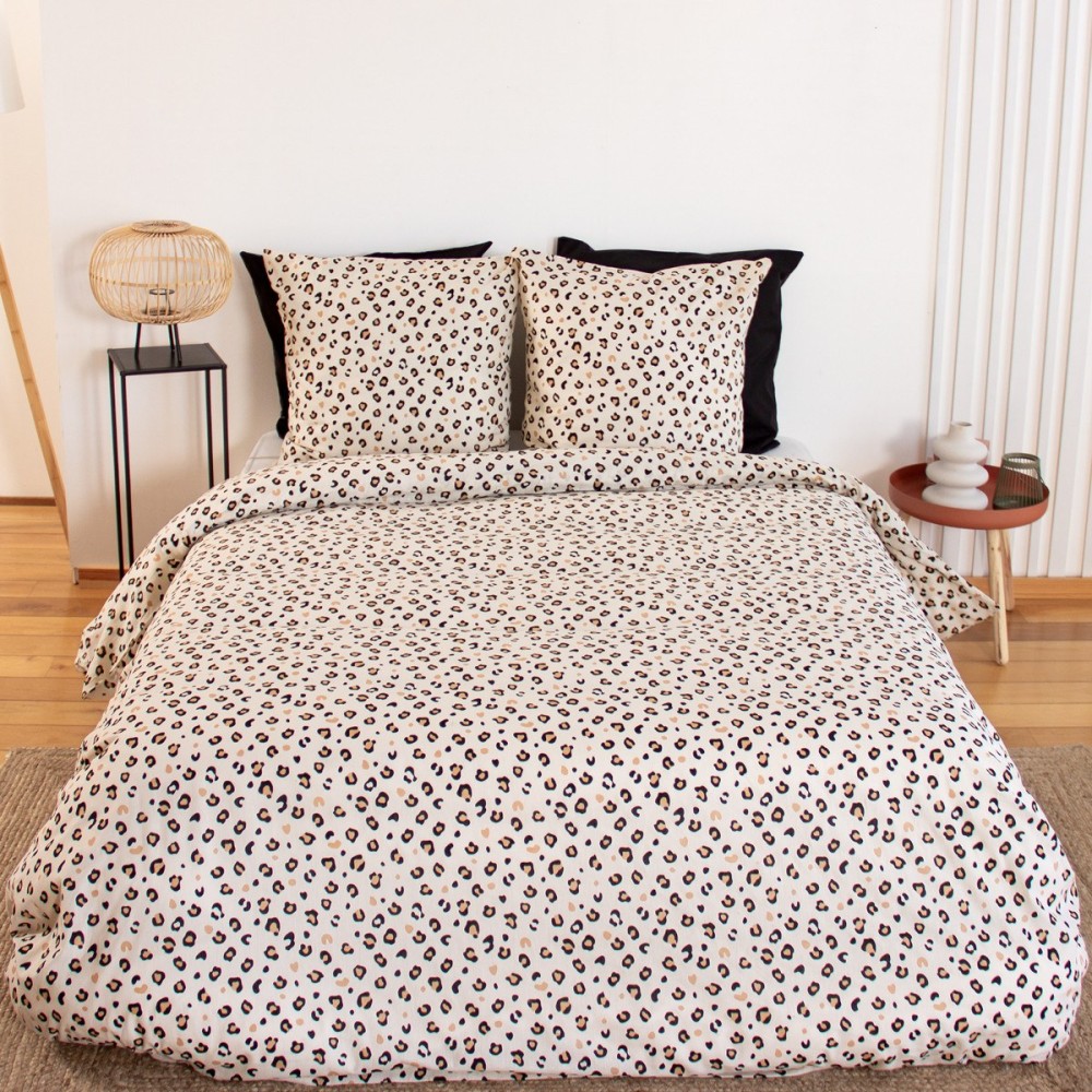 Housse De Couette Réversible 100% Coton 52 Fils + 2 Taies D'oreiller, DECORATIE