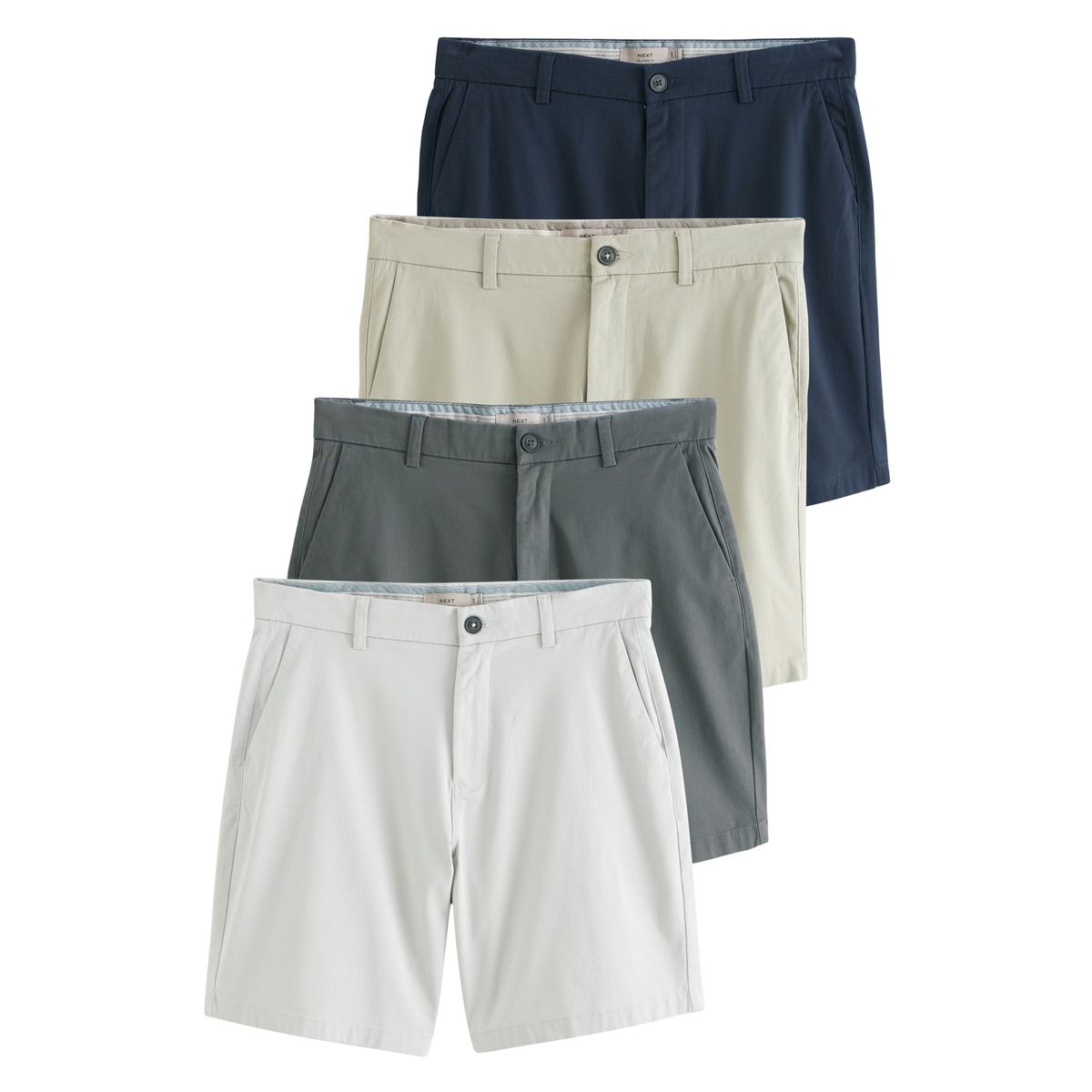 Short chino stretch, lot de 4, NEXT