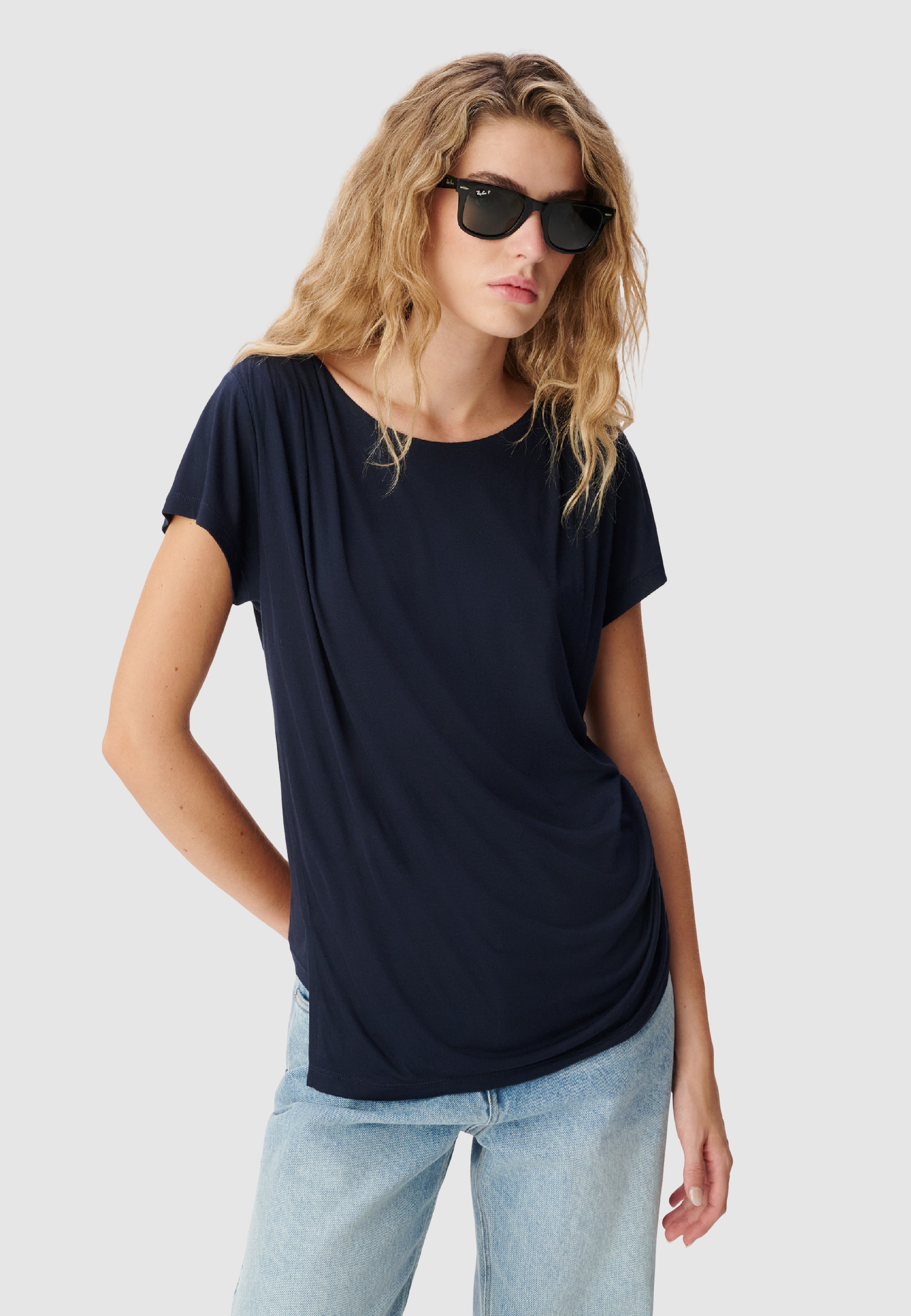 Tee-shirt fronces épaule et côté, IKKS