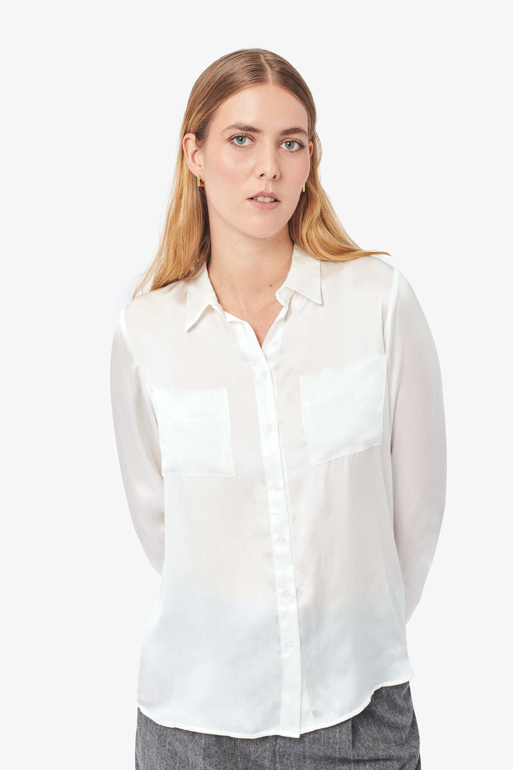 Chemise droite en soie JEANNEB, CAROLL