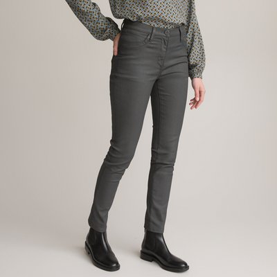Coated Straight Trousers, Length 30.5" ANNE WEYBURN