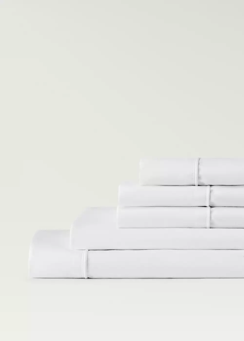 Drap percale de coton 500 fils détail passepoilé arrondi lit 90 cm, MANGO HOME