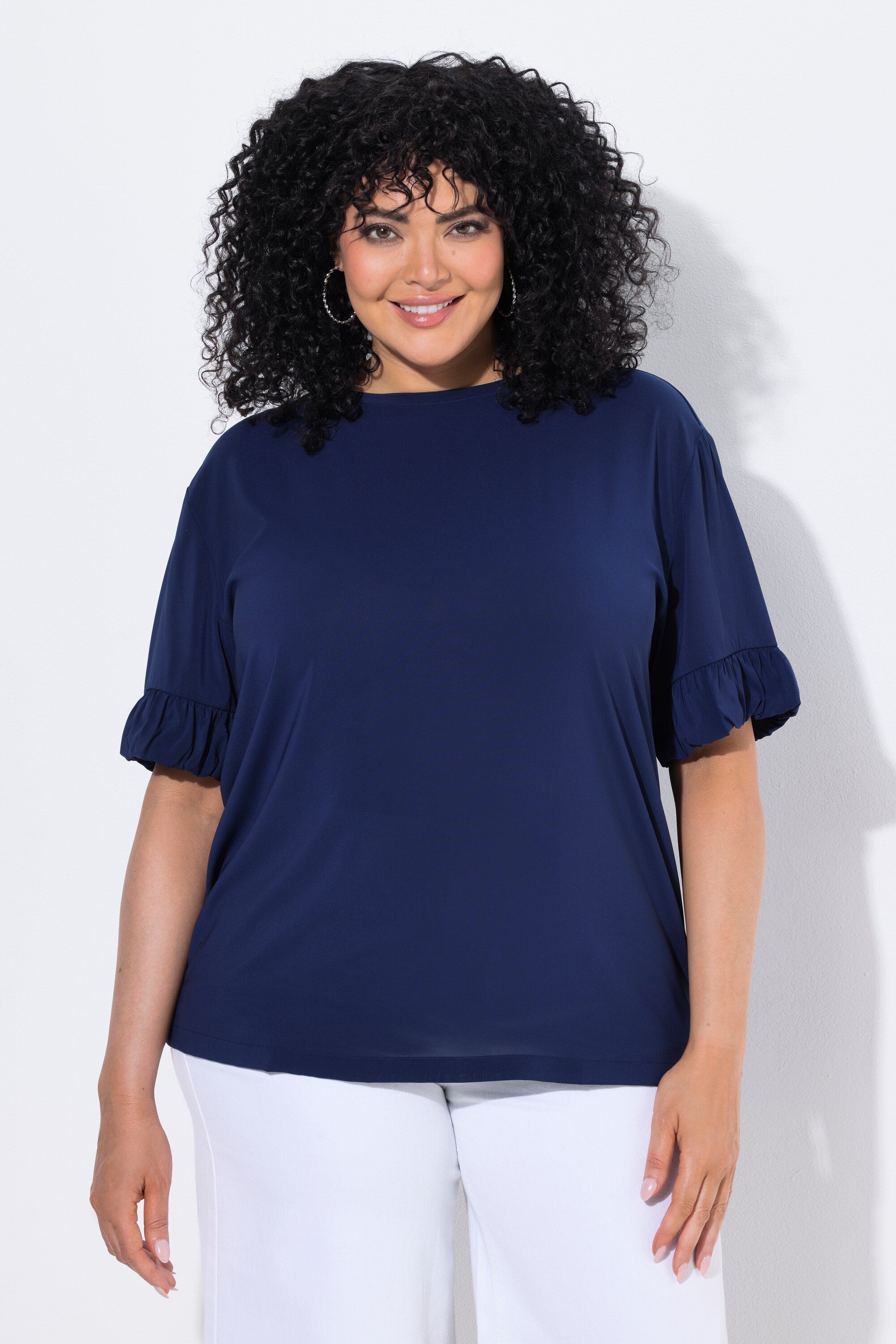 T-shirt oversize, mélange de matières, ULLA POPKEN