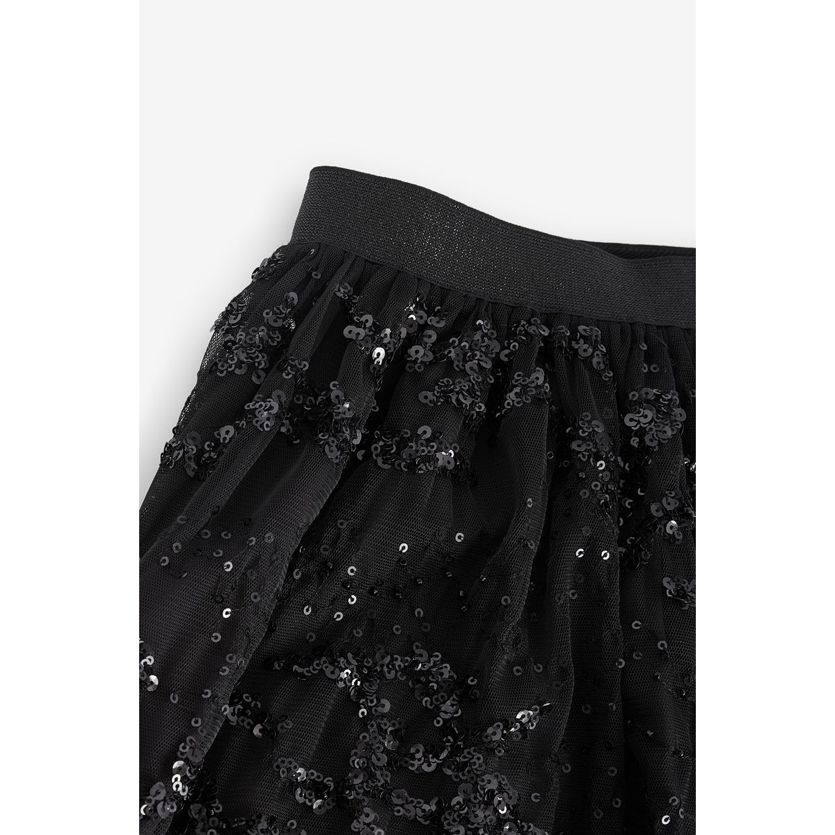 Jupe René Derhy En Coton Et Dentelle - Blanc Cassé Avec Dentelle Noire Et Sequins - Taille S - Style Mi-long - État Excellent