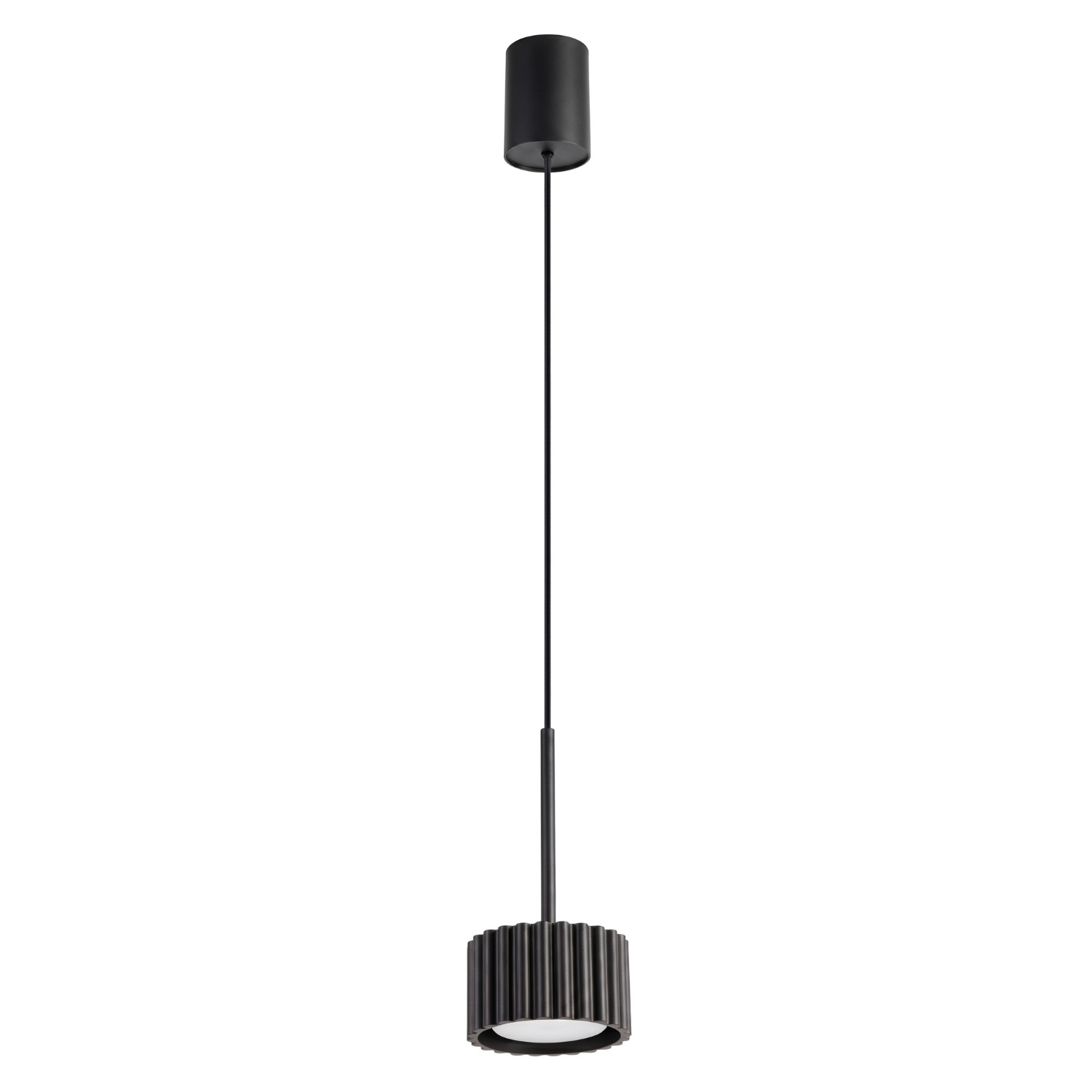 Suspension Aluminium Noir Gx53 1 AURA, EDEN