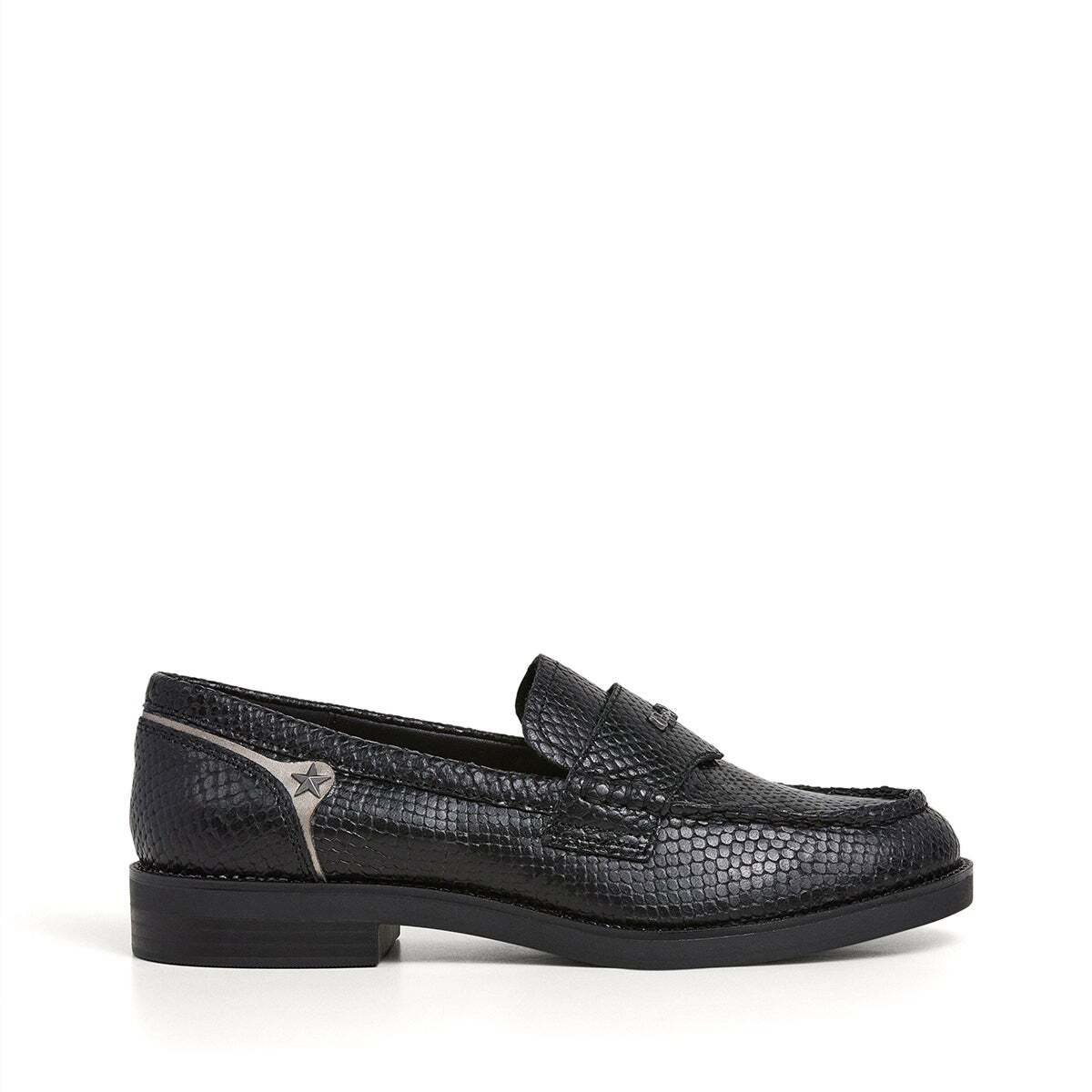 Mocassins En Cuir Avec Effet Écailles, PEPE JEANS