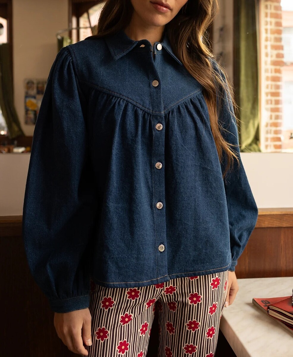 Chemise en denim, BINDIYA, APACHES COLLECTIONS