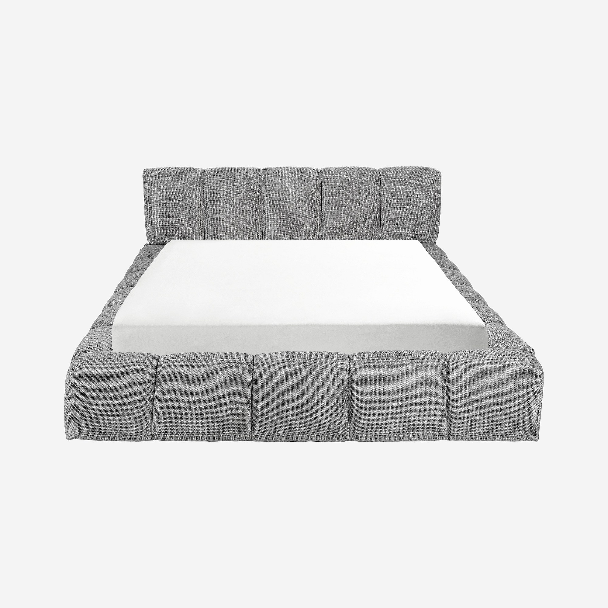 Lit coffre en tissu chenille SETANA, HABITAT