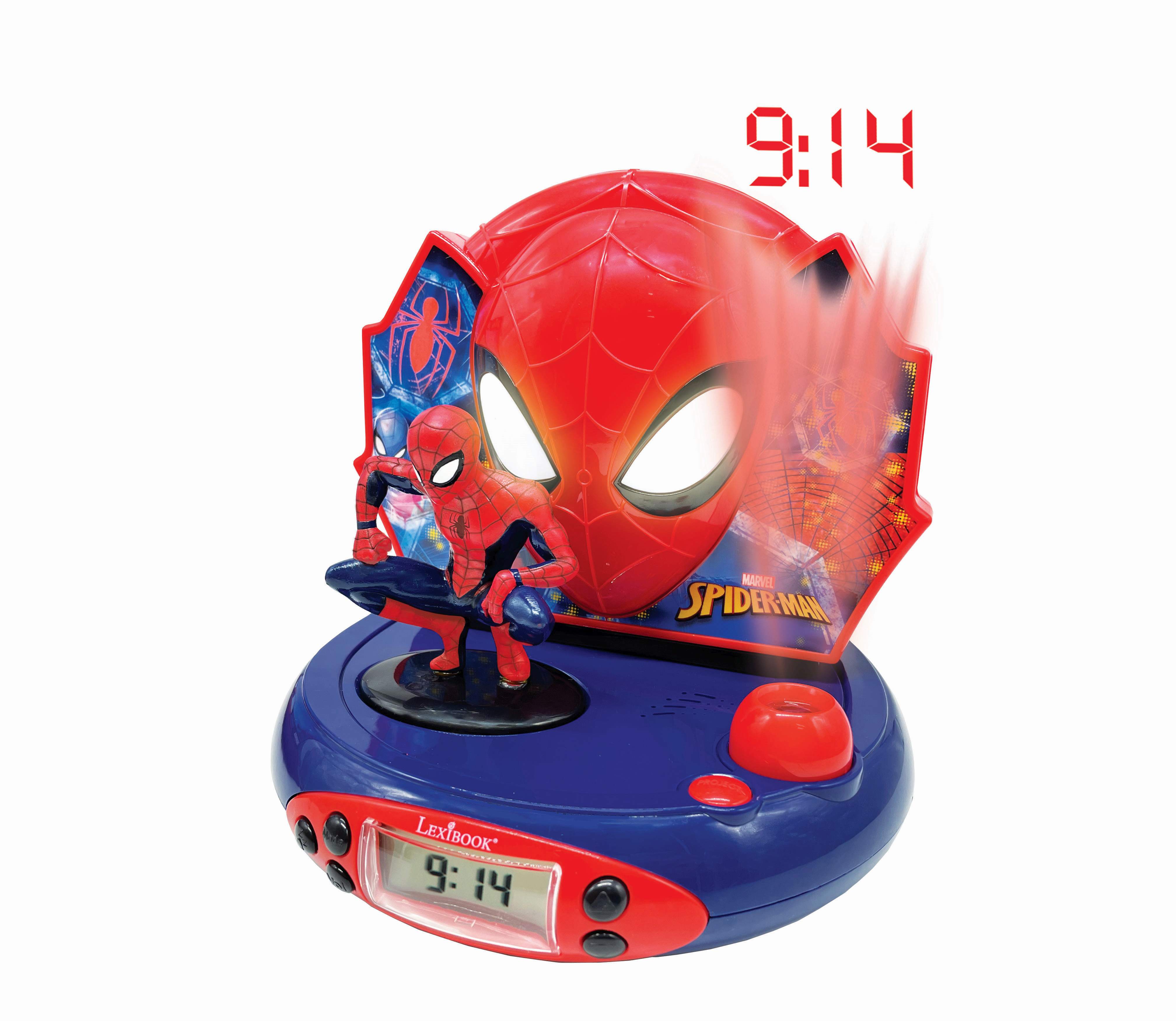 Réveil Projecteur SpiderMan 3D, LEXIBOOK
