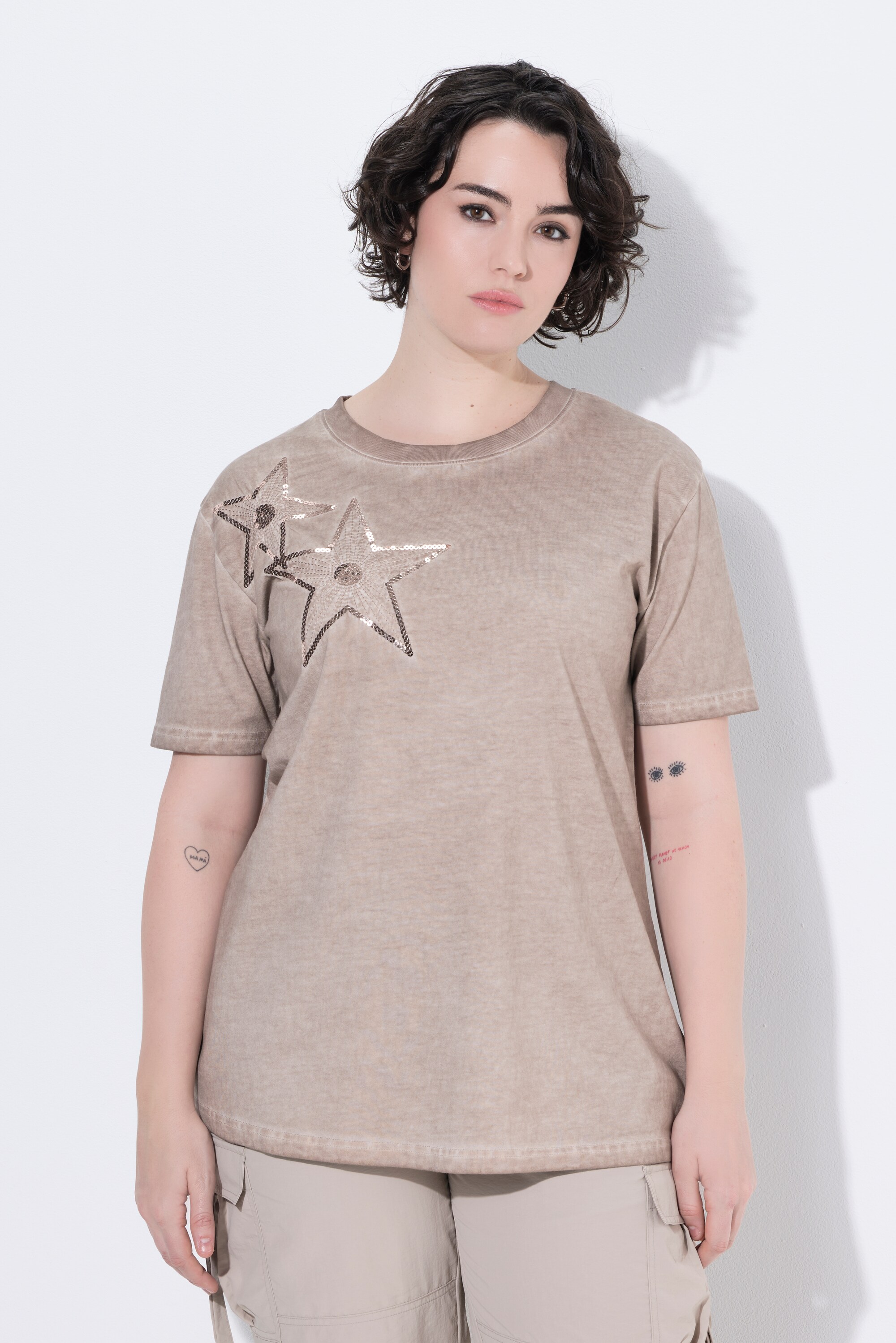 T-shirt oversize avec étoiles de mer, ULLA POPKEN